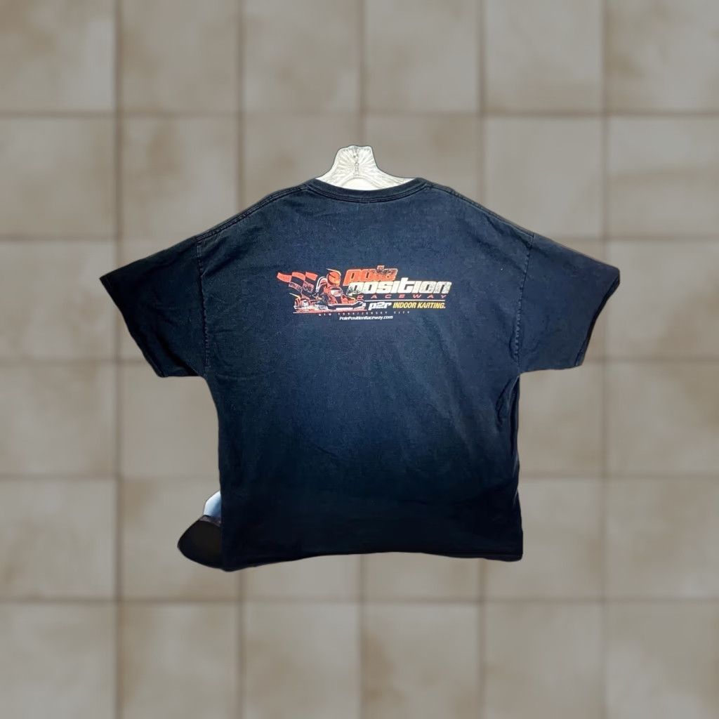 Gildan VINTAGE Gildan Men's T-Shirt 2XL Black Cotton Graphic Print Cars Karting 2000s Size US XXL / EU 58 / 5 - 1 Thumbnail