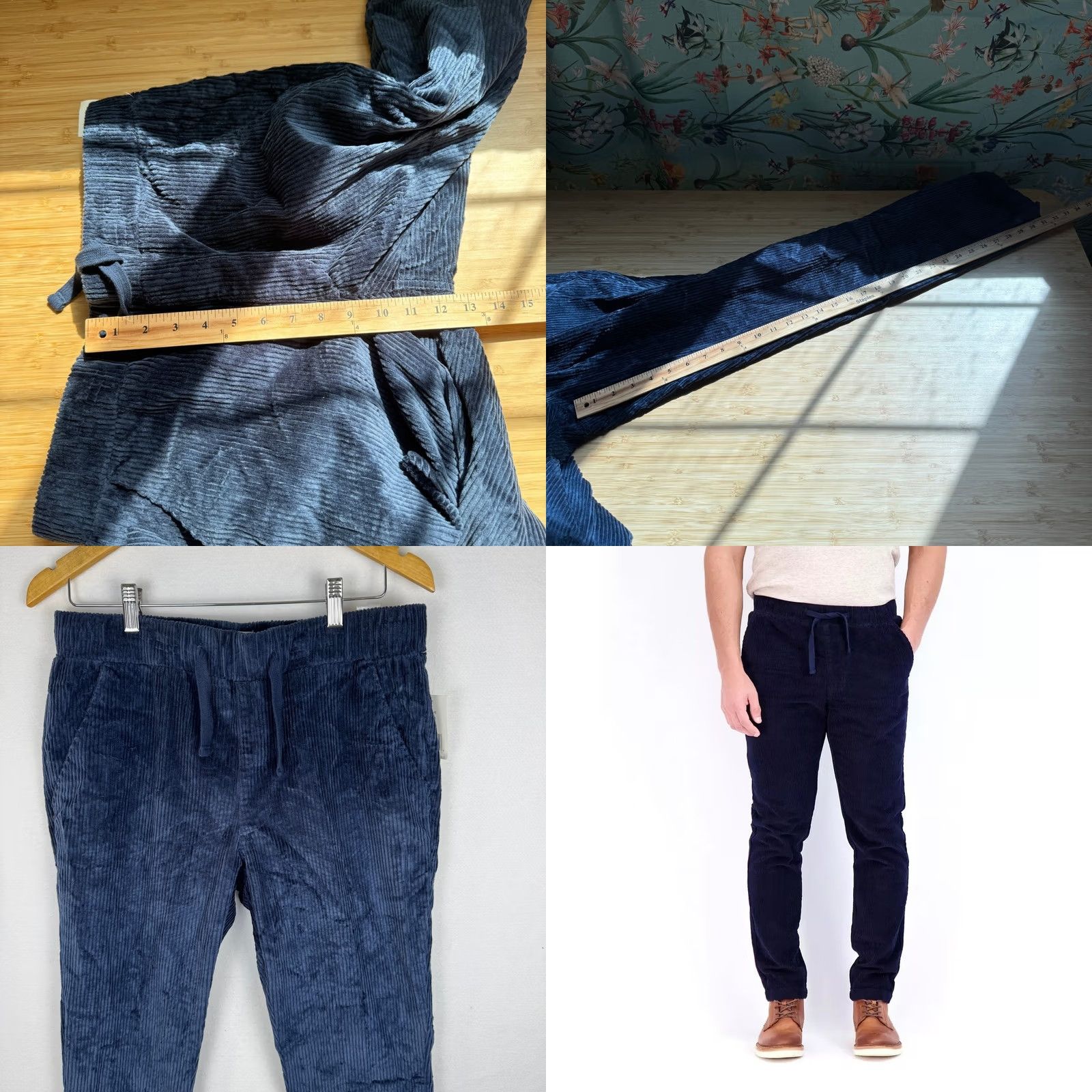 Weatherproof Weatherproof Vintage Pants Navy Blue Corduroy Drawstring Slim Straight Men M Wide? Size US 31 - 8 Thumbnail
