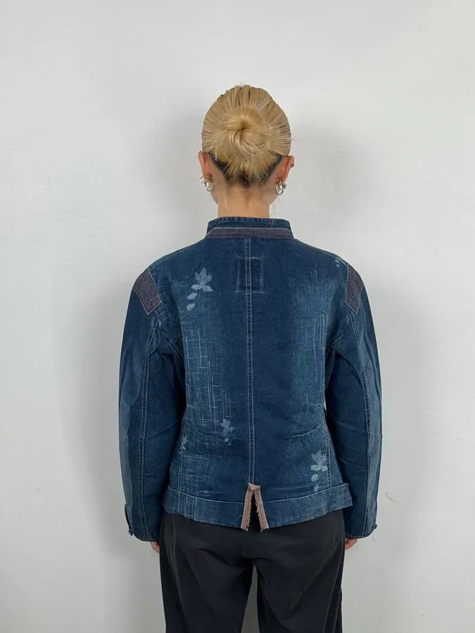 Marithe + Francois Girbaud 1990s Marithé + François Girbaud Navy Denim Blazer Jacket Size M / US 6-8 / IT 42-44 - 3 Thumbnail