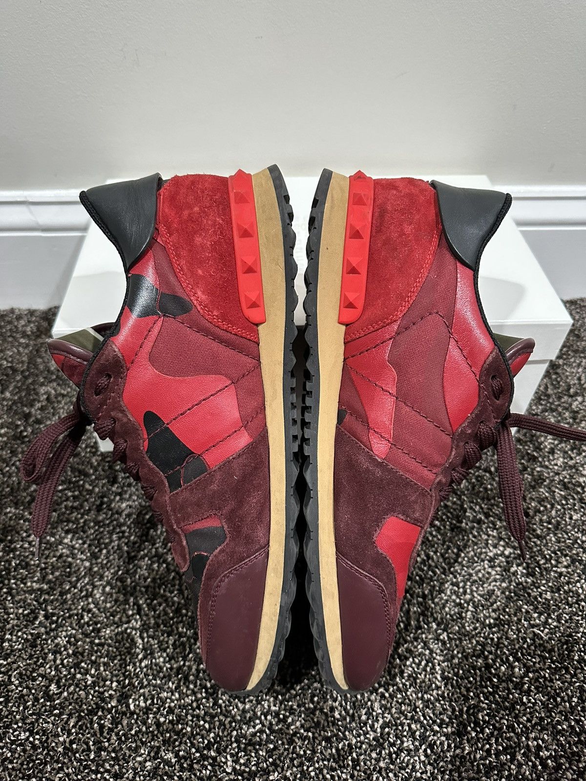Valentino Valentino Garavani Red Camo Rockerunner Sneakers Size US 10 / EU 43 - 6 Thumbnail