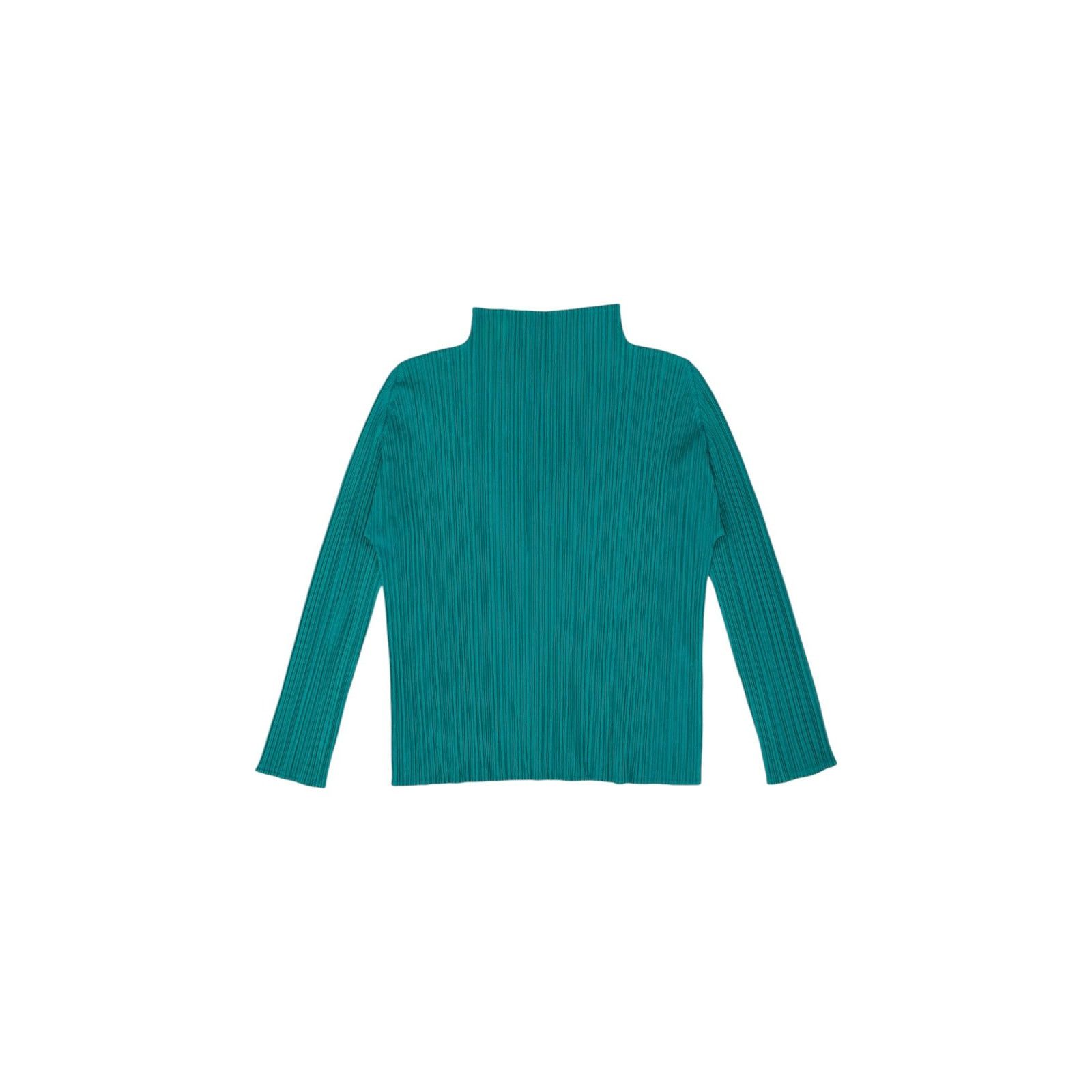 Issey Miyake Pleats Please Teal Long Sleeve Size L / US 10 / IT 46 - 1 Thumbnail