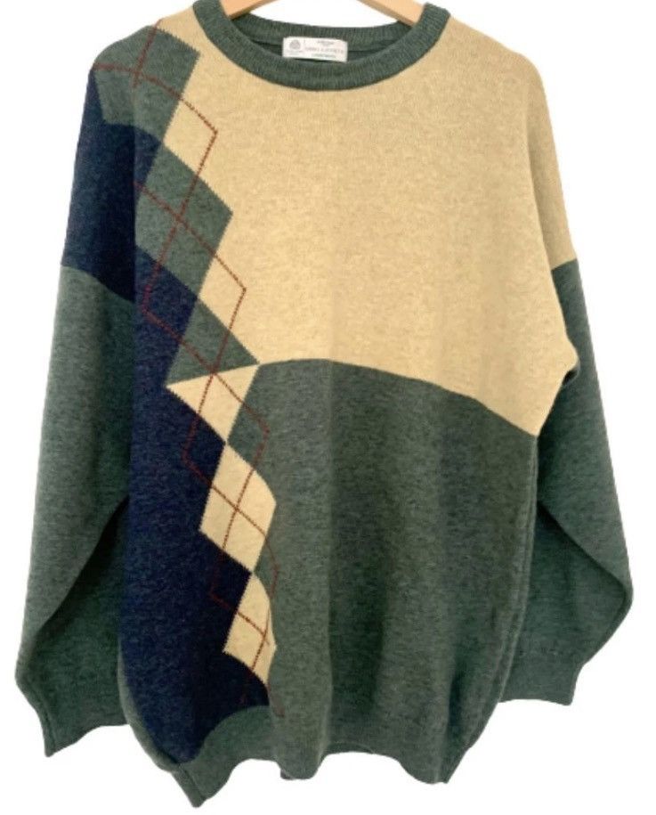 Other Lambswool Green and khaki patterned jumper knitwear size L Size US L / EU 52-54 / 3 - 1 Thumbnail