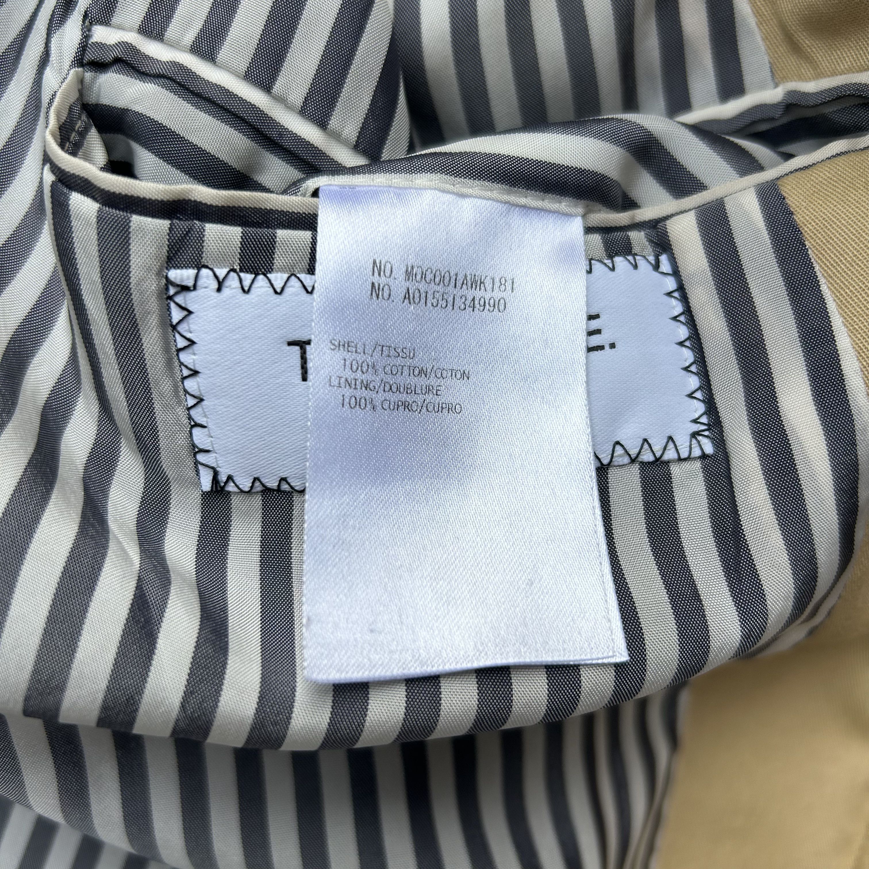 Thom Browne Thom Browne Beige Single-Breasted Bal Coat Overcoat Jacket Size US L / EU 52-54 / 3 - 14 Thumbnail