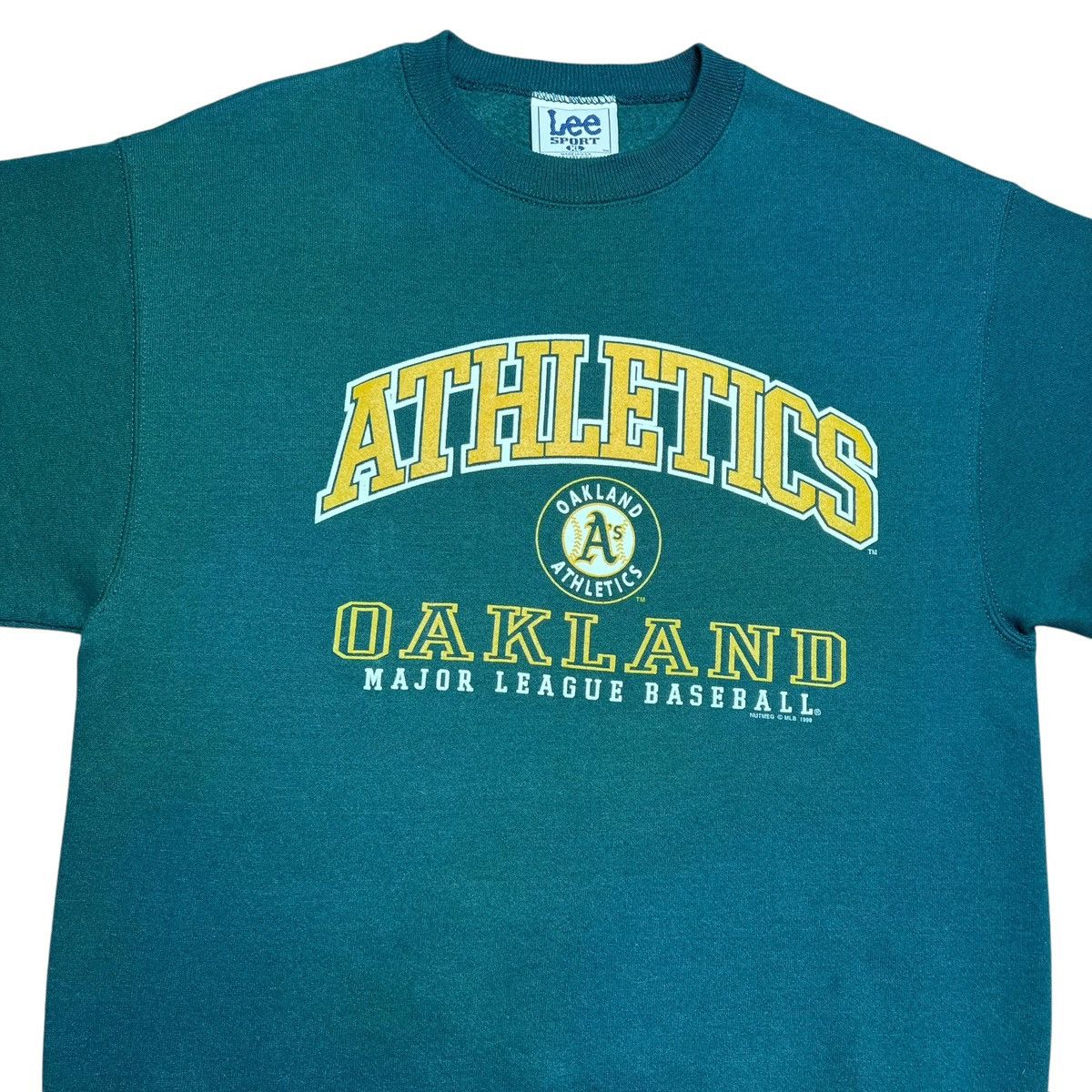 MLB 1998 MLB Oakland Athletics Lee Sport Spell Out Sweatshirt Size US XL / EU 56 / 4 - 4 Thumbnail