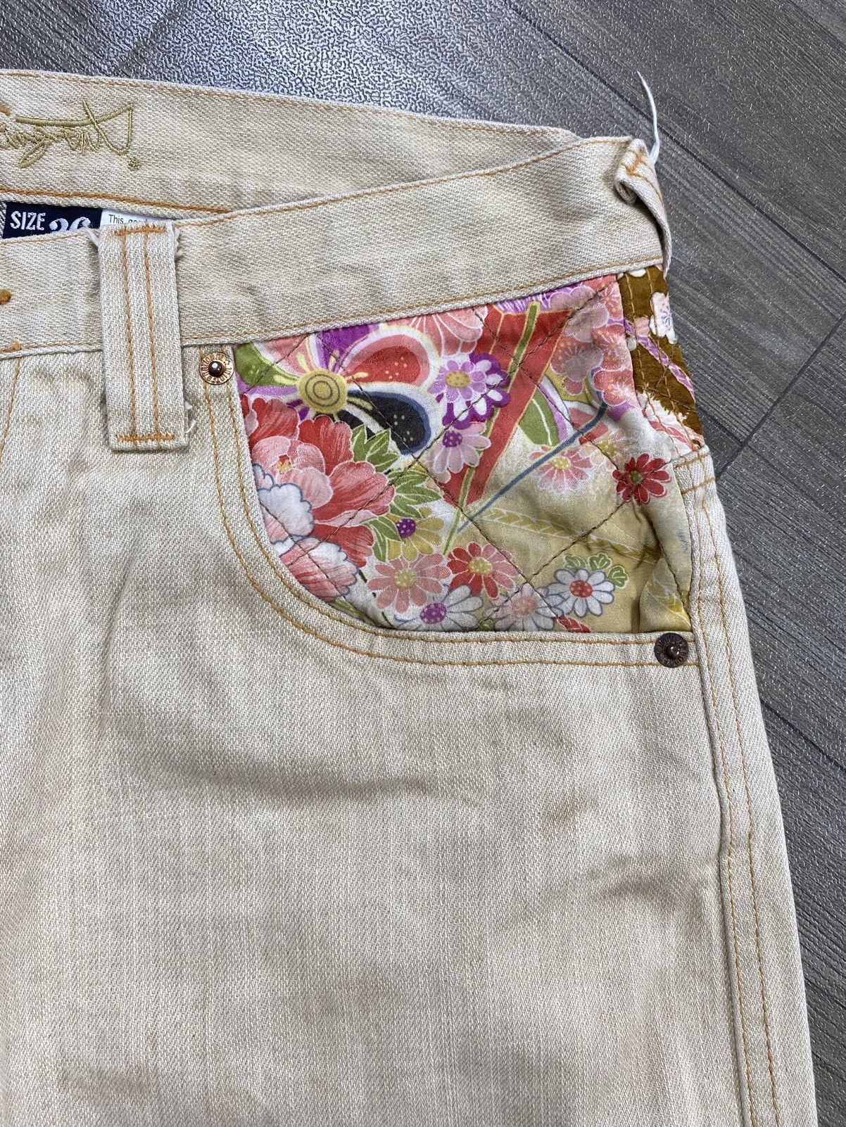 Japanese Brand Juvenile Delinquent Sakura Sukajan Karakuri Style Jeans Size US 32 / EU 48 - 11 Thumbnail