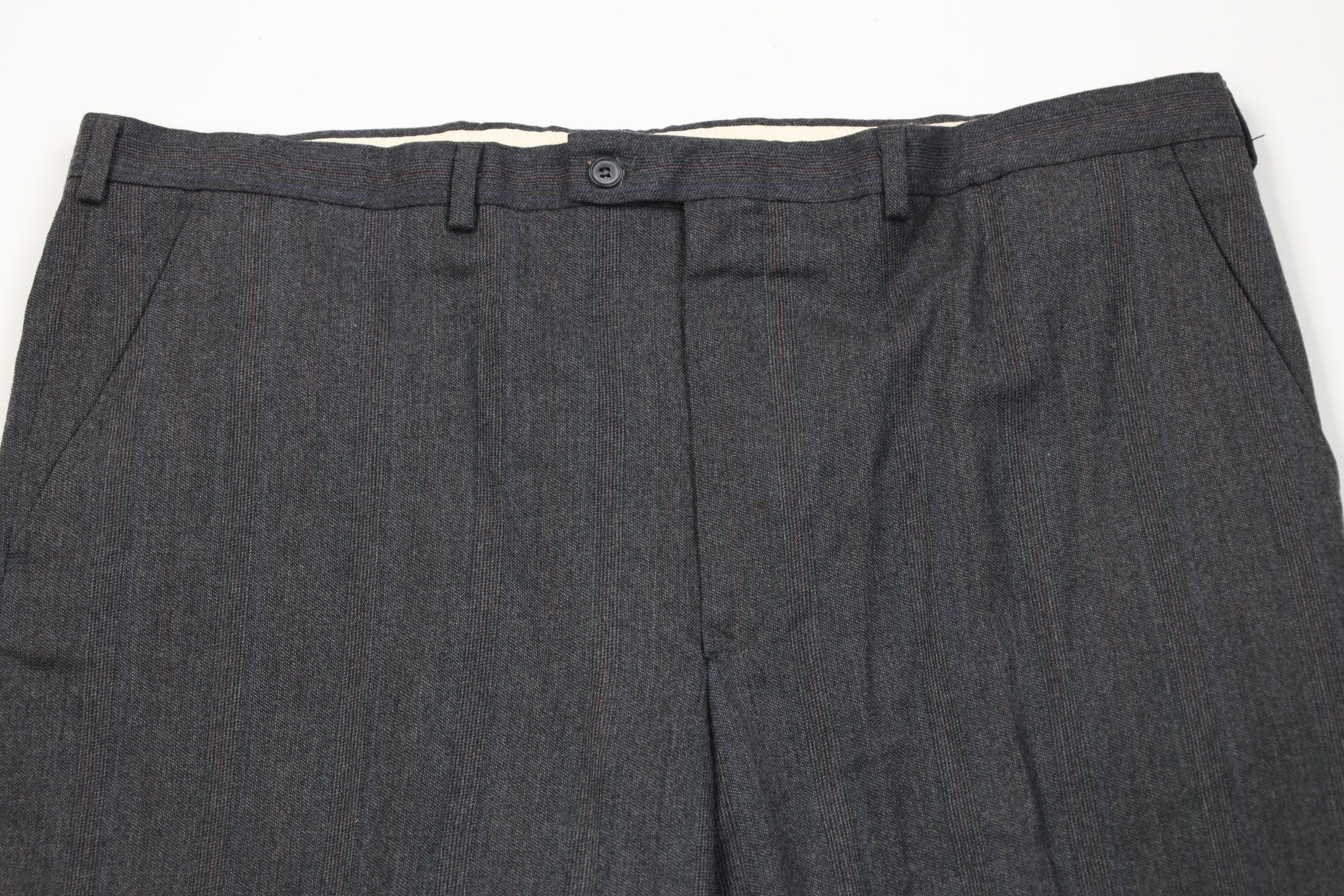 Vintage Vintage 70s Streetwear Striped Wide Leg Chino Pants Gray Size US 40 / EU 56 - 2 Thumbnail