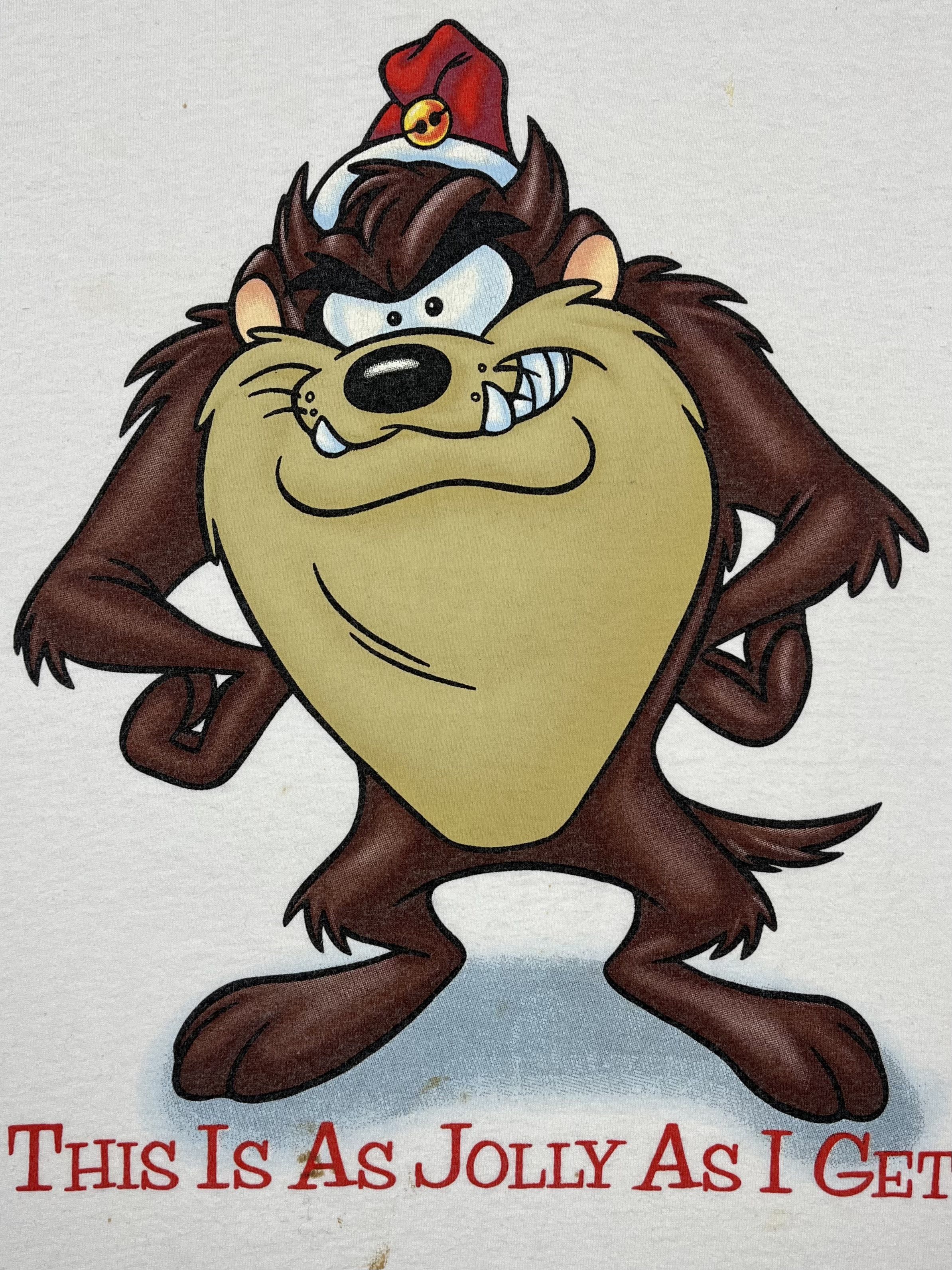 Vintage Vintage Warner Bros Taz Big Logo Cartoon T shirt 1999 Size US M / EU 48-50 / 2 - 6 Thumbnail