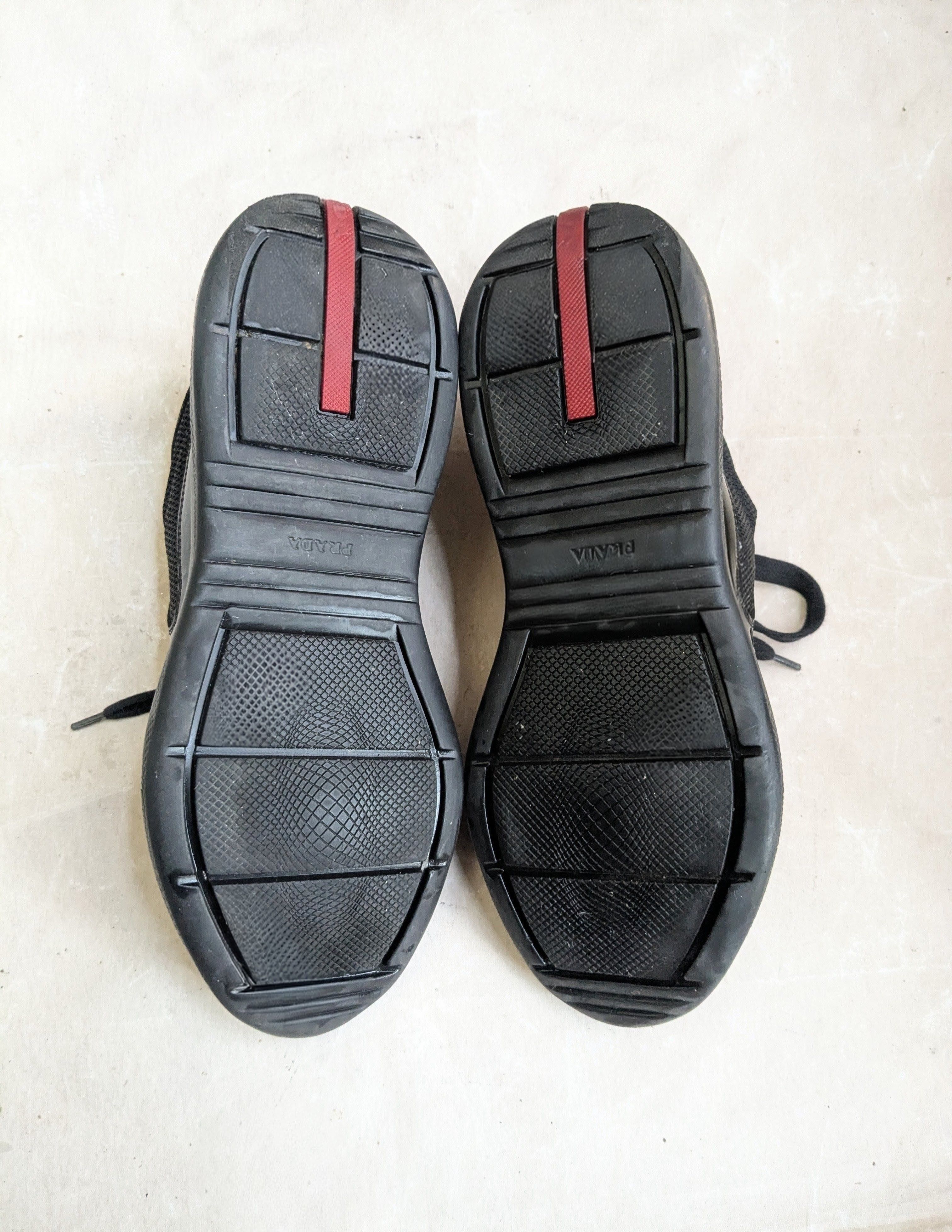 Prada Prada America's Cup Sneakers Black Patent Leather 10 Red Size US 10 / EU 43 - 12 Thumbnail