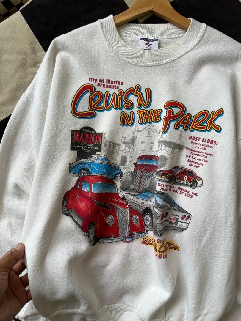 Jerzees × Vintage VINTAGE JERZEES CAR CLUB SWEATSHIRT Size US XL / EU 56 / 4 - 2 Thumbnail