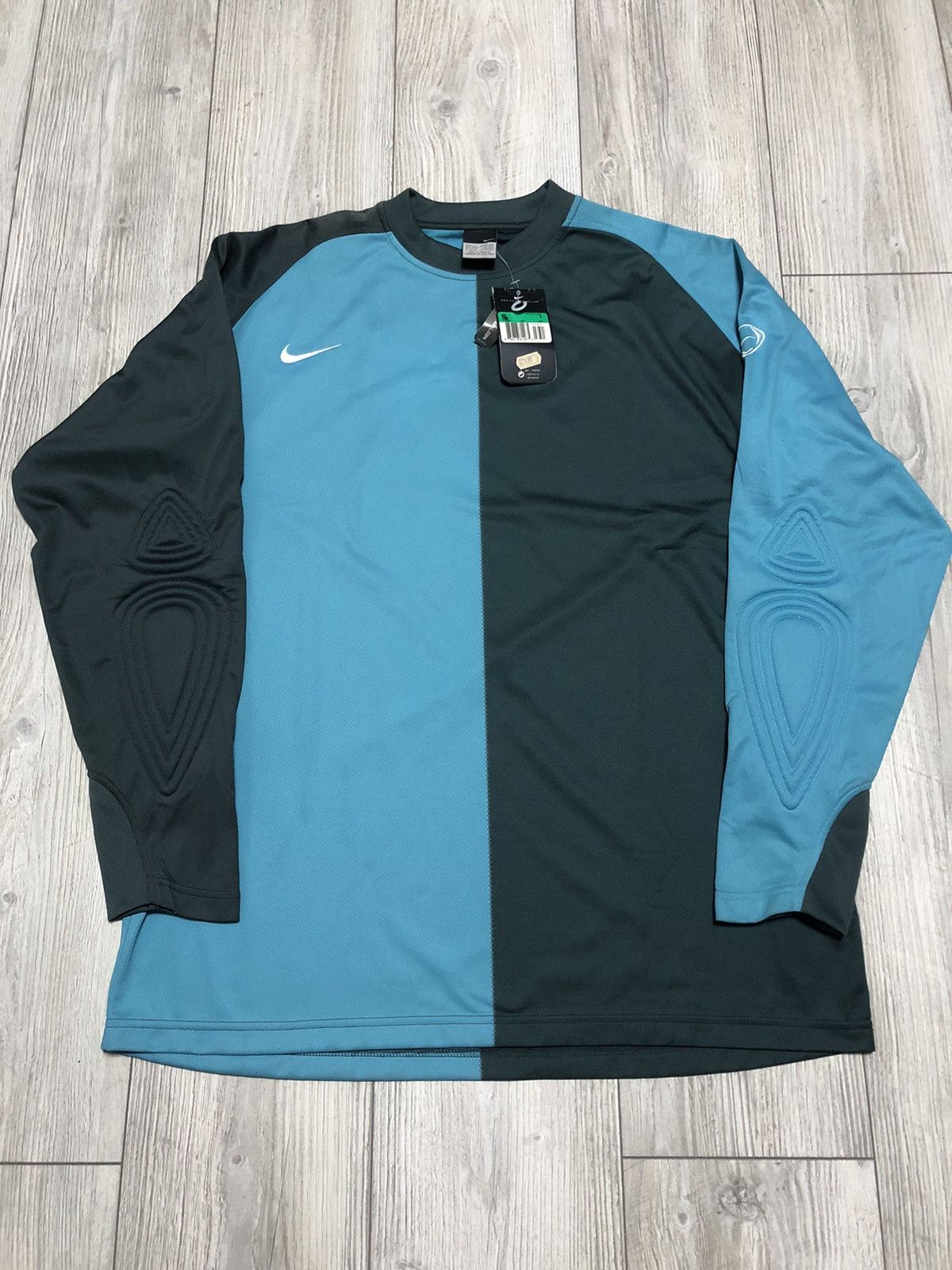 Vintage New Rare 90s Nike Small Logo Goalkeeper Soccer Jersey Shirt Size US XL / EU 56 / 4 - 1 Thumbnail