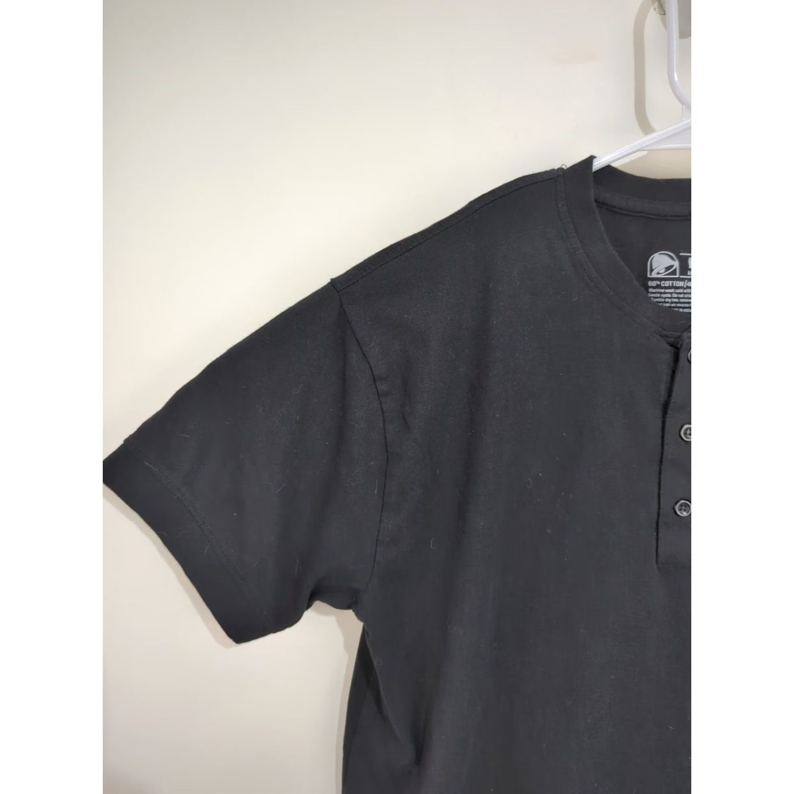 Bell Taco Bell Shirt Unisex Adults Black 3 Button Henley Short Sleeve Double-Sided Logo Regular M Size US M / EU 48-50 / 2 - 4 Thumbnail
