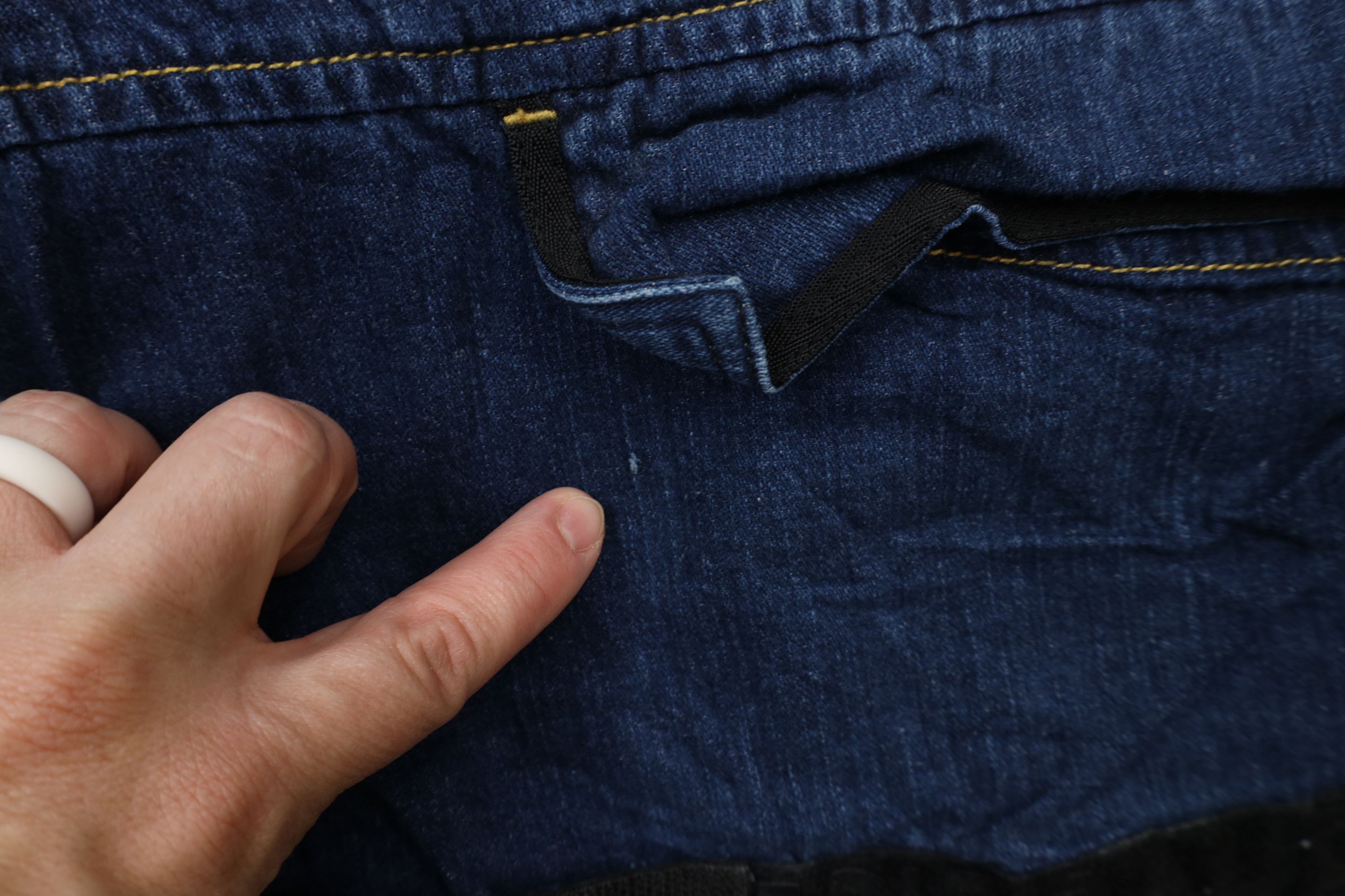 Marithe + Francois Girbaud × Vintage Vintage 90s Marithe Francois Girbaud Strap Denim Shorts Size US 38 / EU 54 - 9 Thumbnail