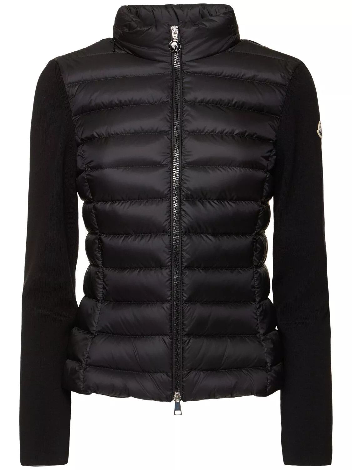 MONCLER Women's Black Wool Down Cardigan New