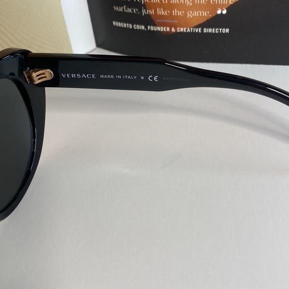 Versace New - Versace Black New Ve4378-0VE4378 Cat Eye Eyewear Sungl Size ONE SIZE - 10 Thumbnail