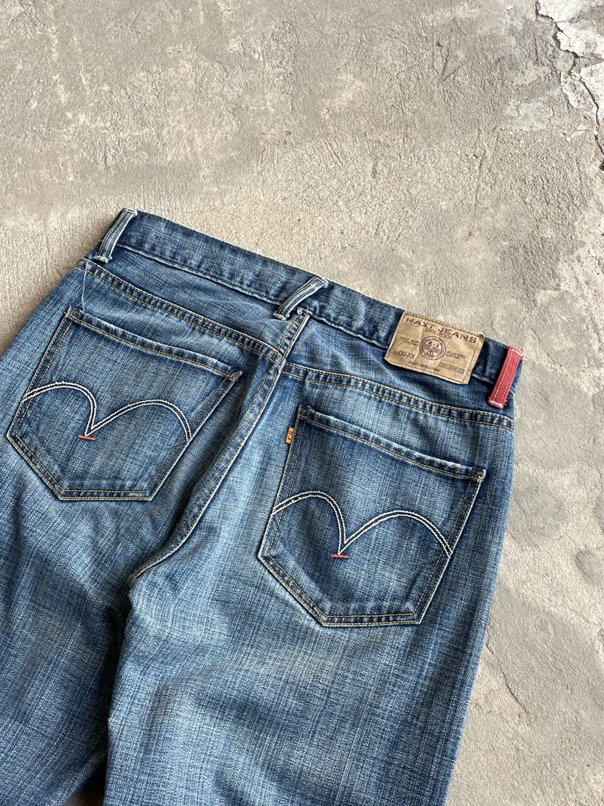 Japanese Brand Vintage Flared Jeans Faded Mud Washed Y2K Avant Garde Baggy Size US 32 / EU 48 - 7 Thumbnail