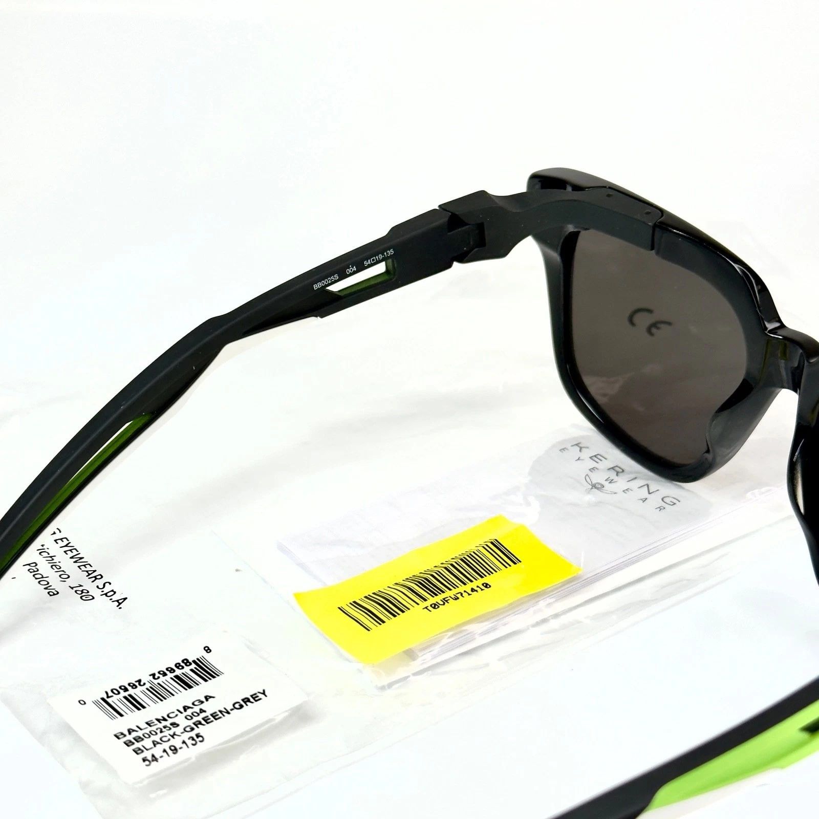 Balenciaga BALENCIAGA BB0025S HYBRID D 0025 Black Lime Sport Sunglasses Size ONE SIZE - 2 Thumbnail