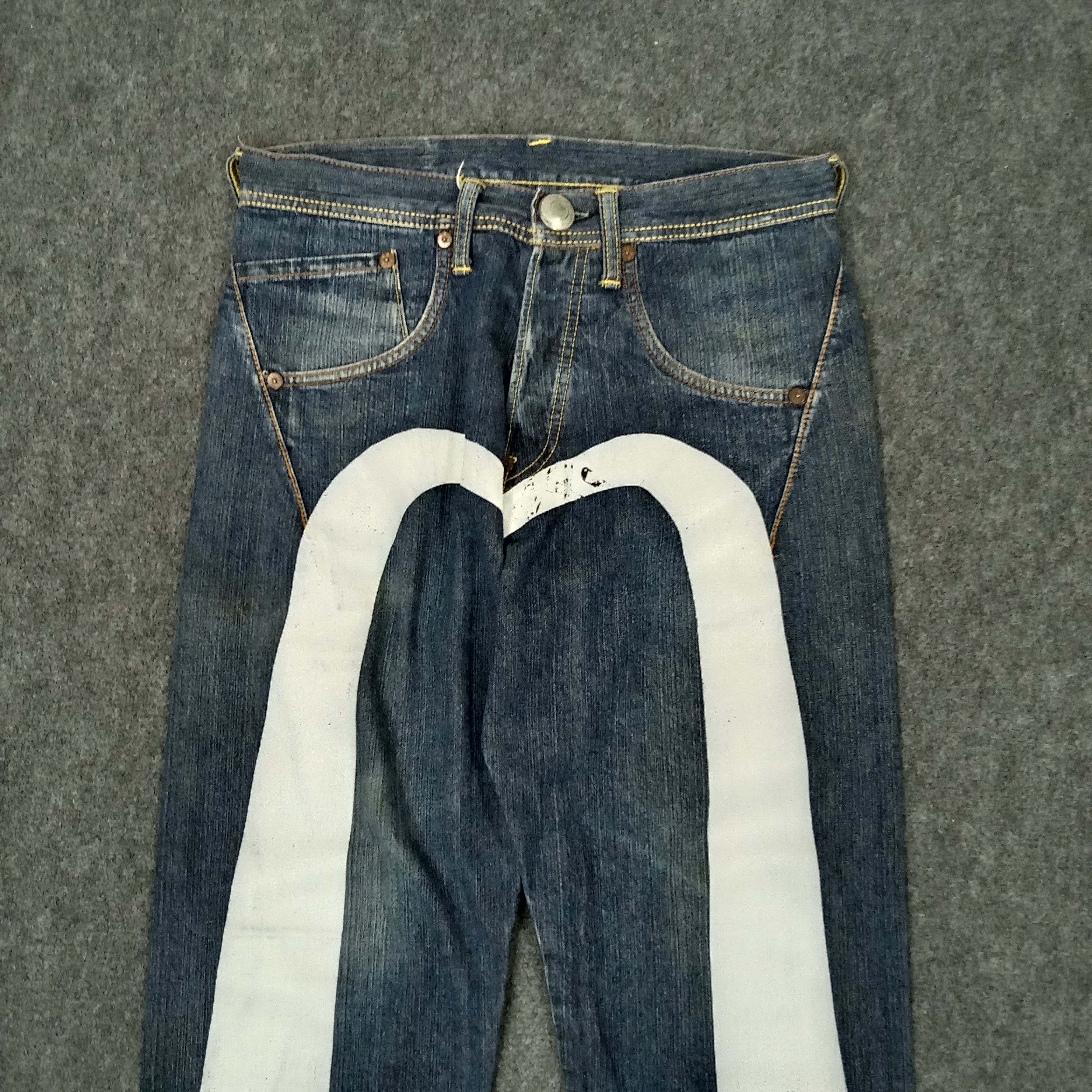 Evisu × Japanese Brand × Vintage Evisu Paris Japan Brand Daicock Custom Denim Jeans C217N10 Size US 30 / EU 46 - 2 Thumbnail