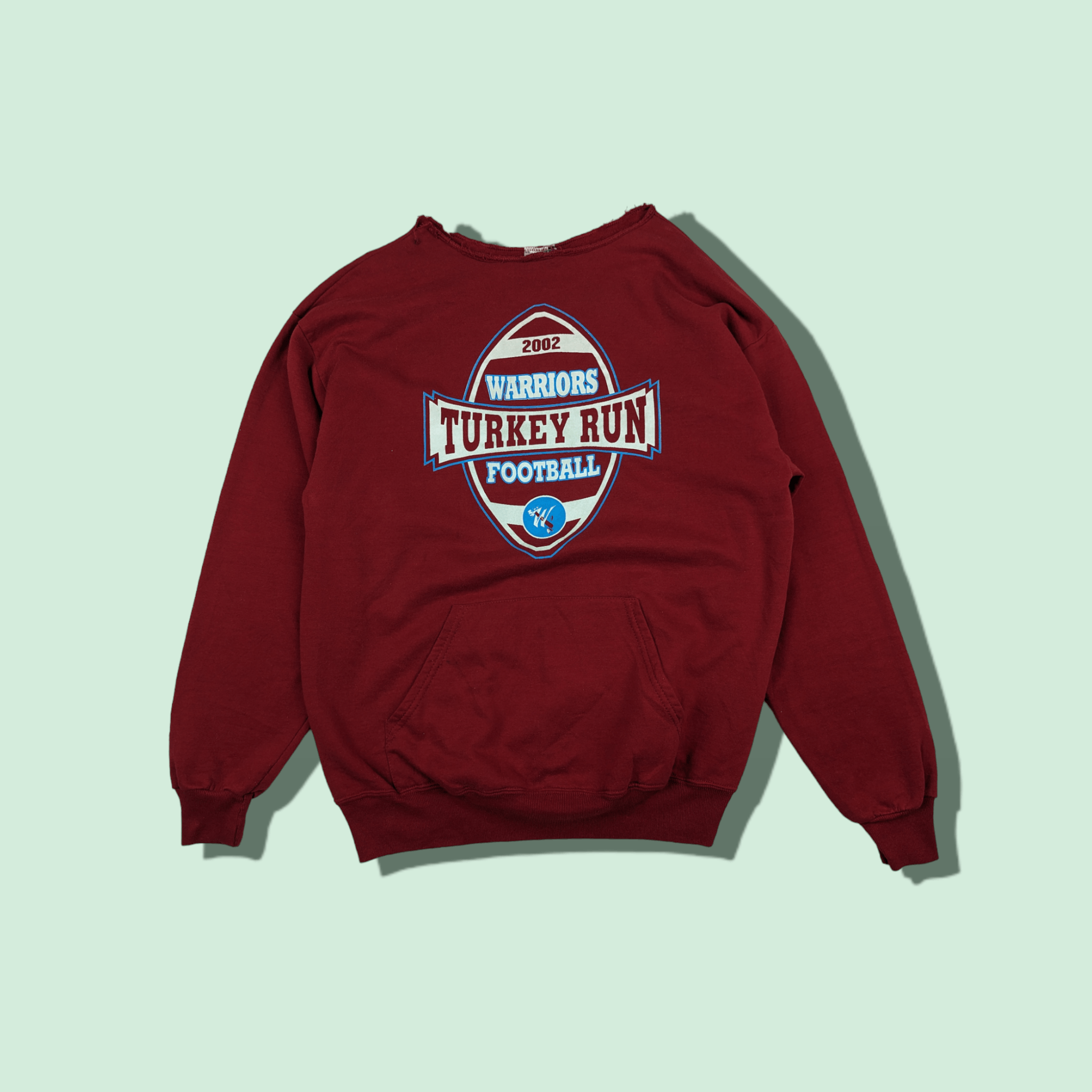 Vintage 2002 WARRIORS FOOTBALL Turkey Run High School Sweatshirt Size US L / EU 52-54 / 3 - 1 Thumbnail