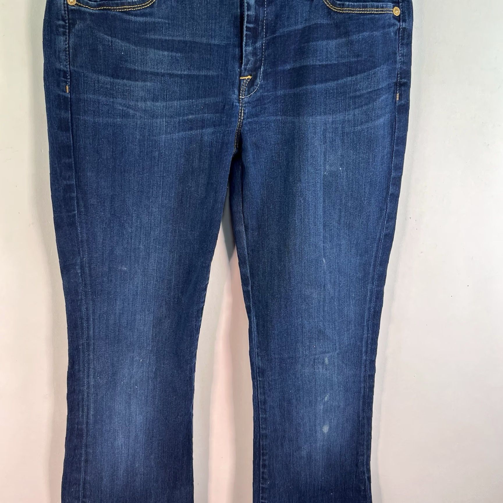 7 For All Mankind 7 For All Mankind Flare Jeans Women 29 Blue Denim 37 Inseam Zip 5-Pocket Size 29" - 3 Thumbnail