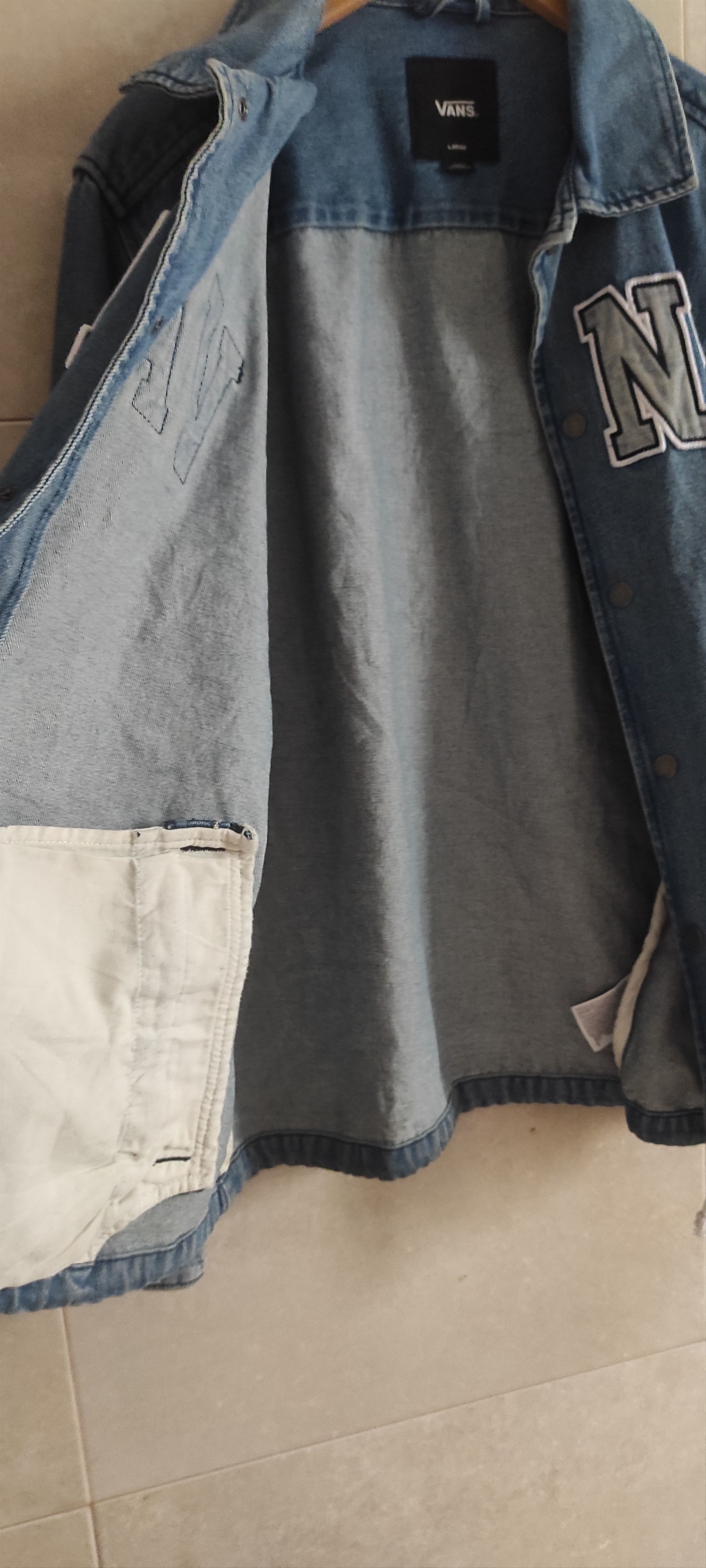 Vans Vans Denim Torrey Coach Men's Jacket in Stone Wash Size US L / EU 52-54 / 3 - 6 Thumbnail