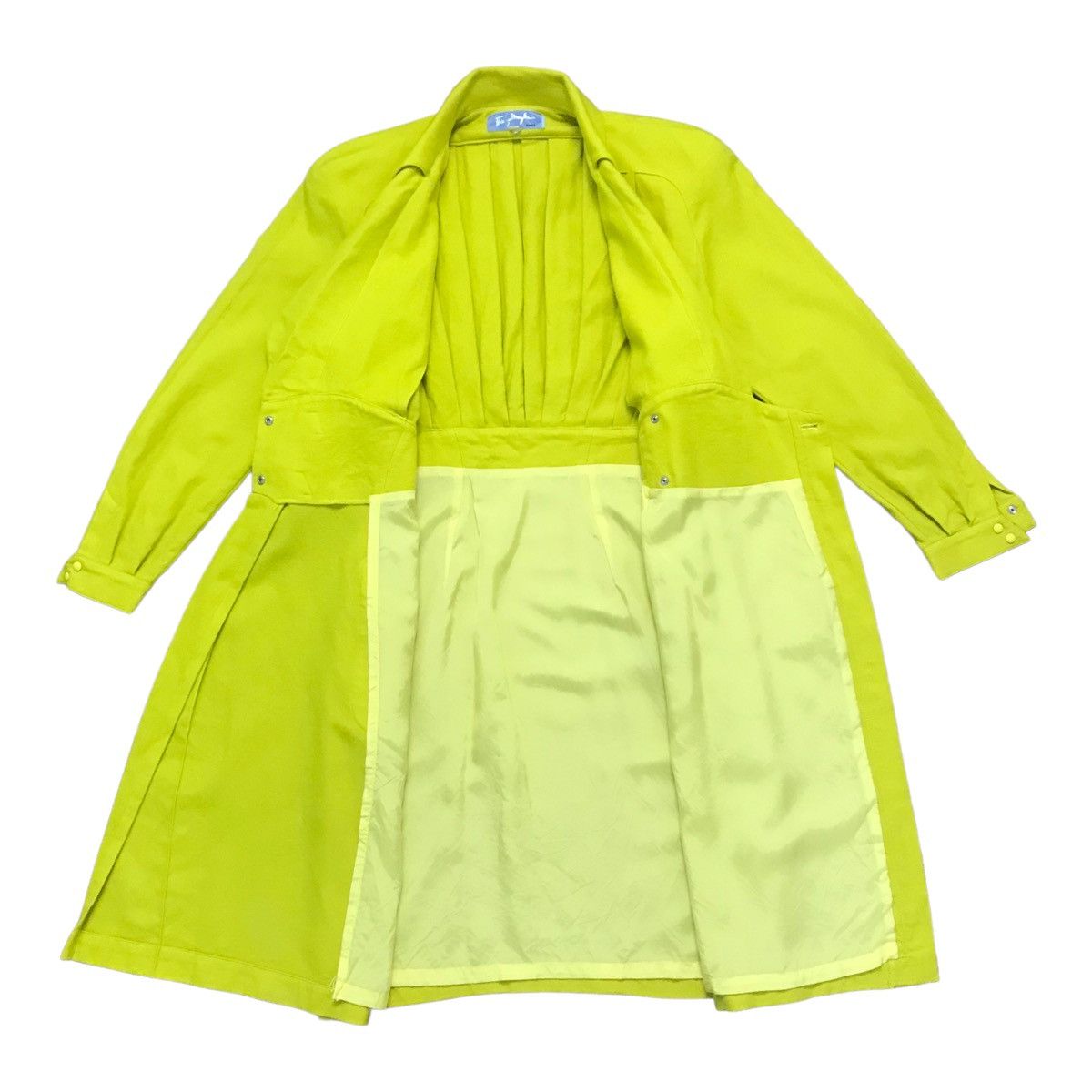 Mugler × Thierry Mugler × Vintage Thierry Mungler Wool Lime Green Dress Size ONE SIZE - 7 Thumbnail