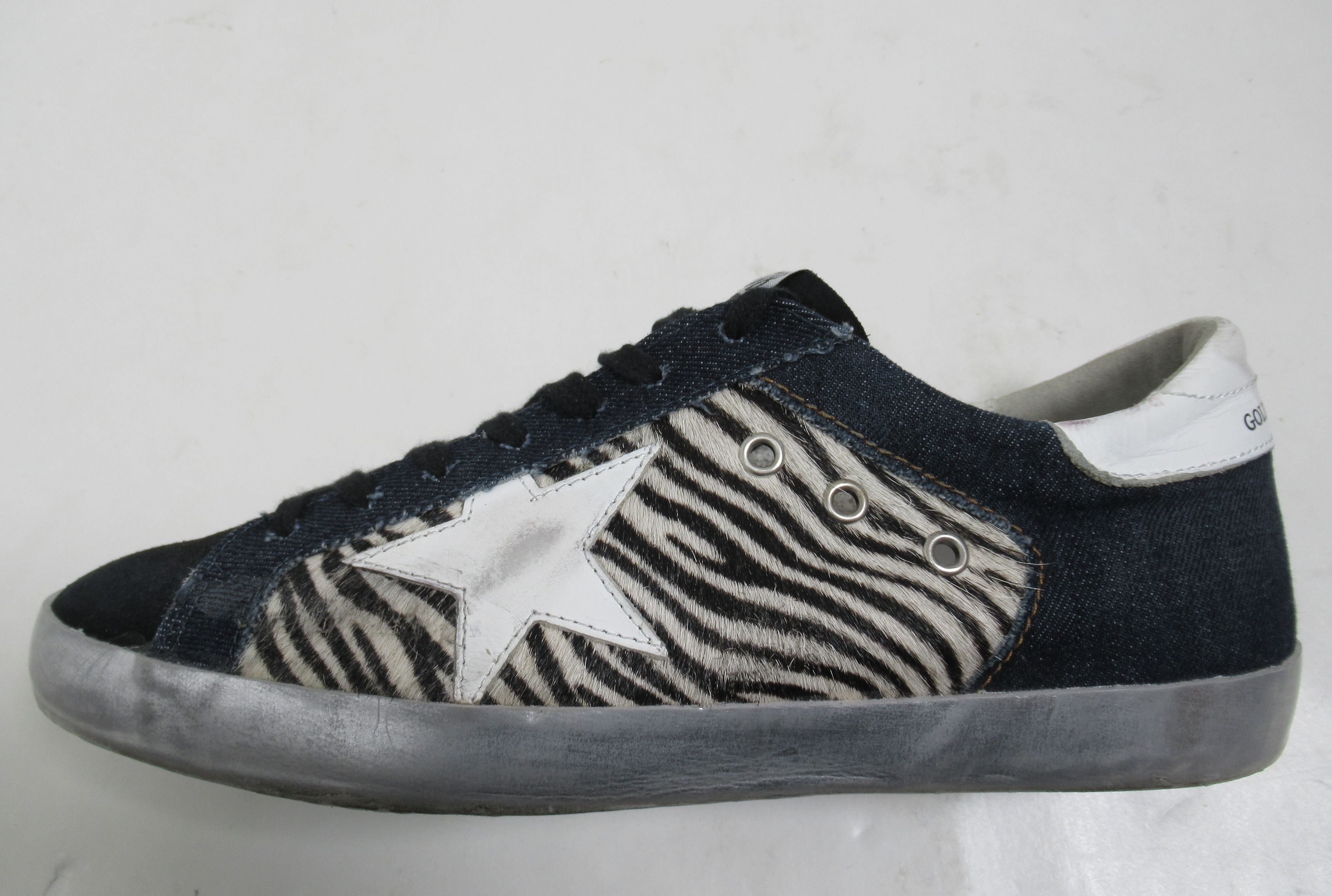 Golden Goose Golden Goose Limited Edition Super-Star Sneakers In Denim Size US 10 / EU 43 - 6 Thumbnail