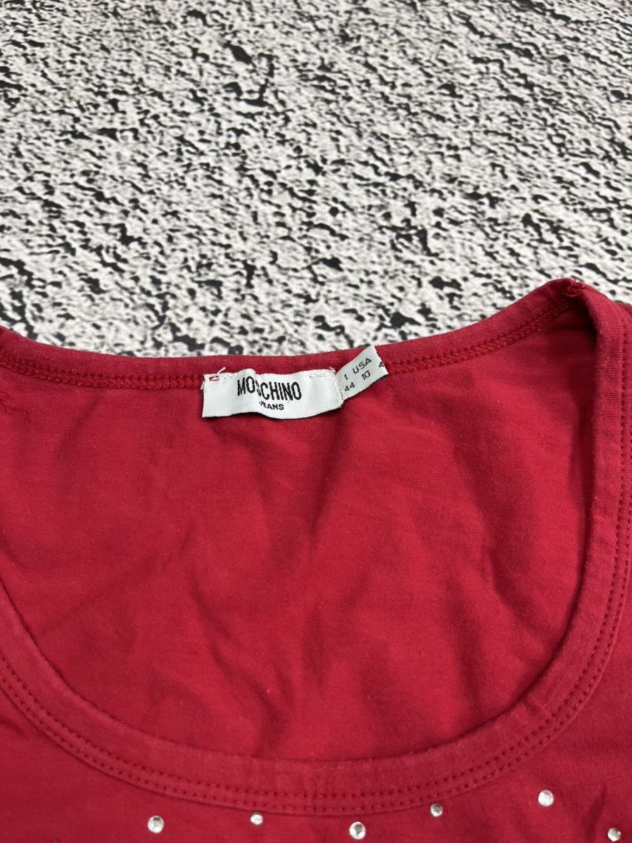 Moschino VINTAGE MOSCHINO Y2K LOGO TEE RHINESTONES Size M / US 6-8 / IT 42-44 - 6 Thumbnail