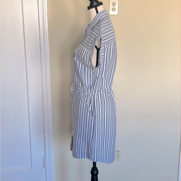 Veronica Beard Veronica Beard Cris Striped Shirtdress Size XS / US 0-2 / IT 36-38 - 4 Thumbnail