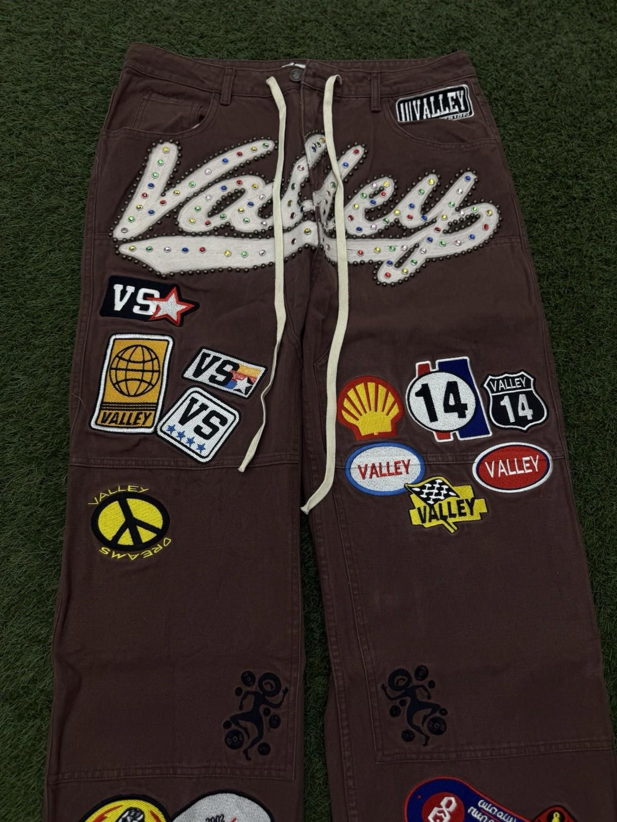 Vale Valley Baggy Patchwork Denim Brown Jeans Size 30 (NEW) Size US 30 / EU 46 - 4 Thumbnail