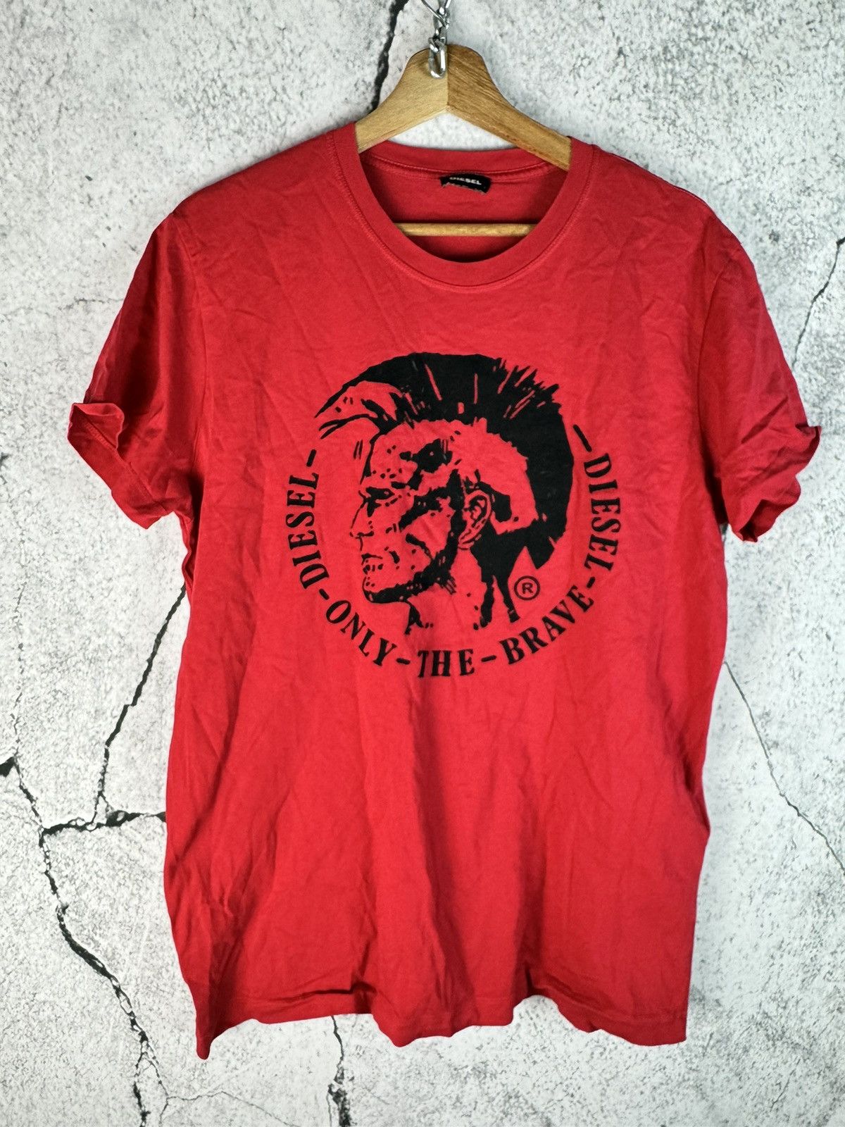 Diesel Vintage T-shirts Diesel Big Logo Only The Brave Y2K 00s Size US XL / EU 56 / 4 - 1 Thumbnail