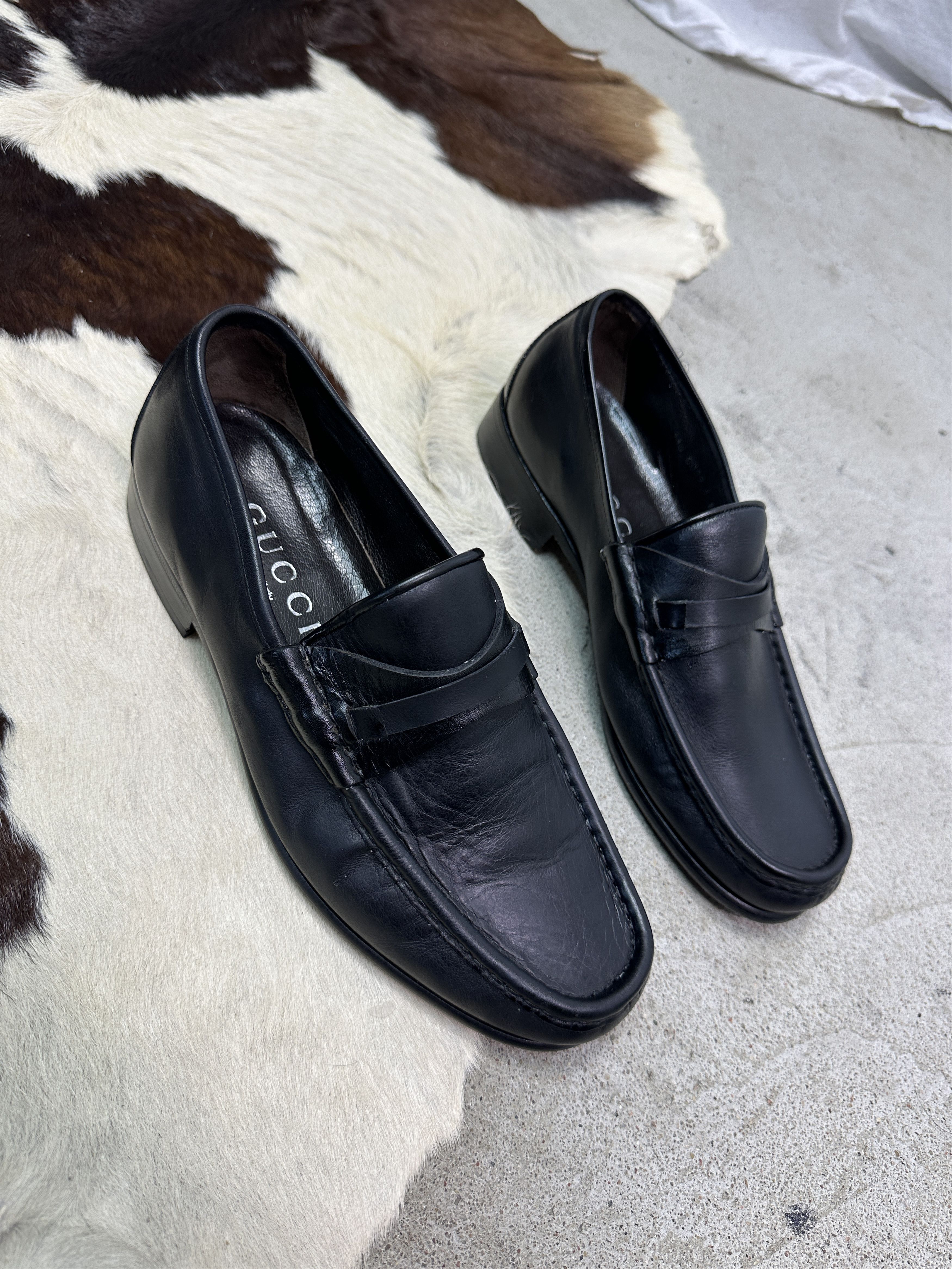 Vintage 90s Y2K Gucci Tom Ford Era Derby Dress Shoes Oxfords 9.5 US Office Work Gucci × Tom Ford GUCCI TOM FORD Era Vintage 90s Moc Toe  main image 3