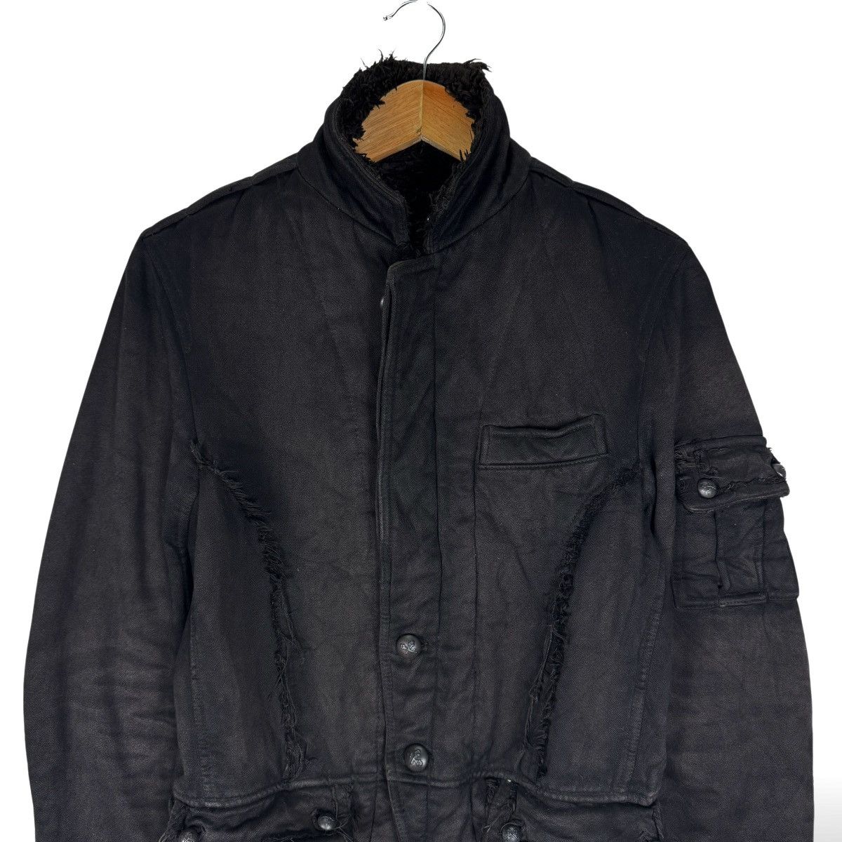 If Six Was Nine × Japanese Brand × Le Grande Bleu (L.G.B.) ☀️HAIB DECONSTRUCT SHERPA FADED BLACK JACKET Size US S / EU 44-46 / 1 - 2 Thumbnail