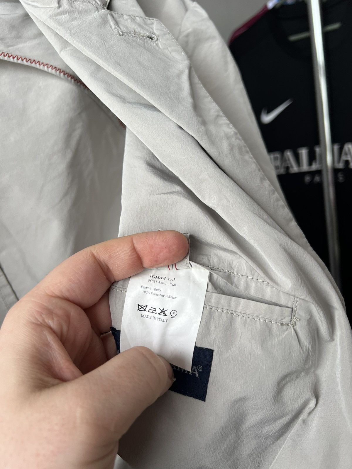 AQUARAMA AQUARAMA ITALIAN MADE NYLON BUTTON MENS SOLID BLAZER JACKET Size 50R - 10 Thumbnail