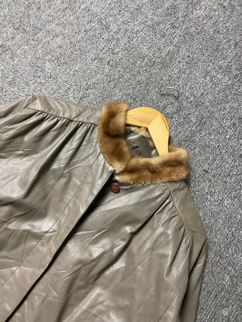 Japanese Brand Leatherin Brand Leather Jacket with Fur Collar (188) Size US M / EU 48-50 / 2 - 11 Thumbnail