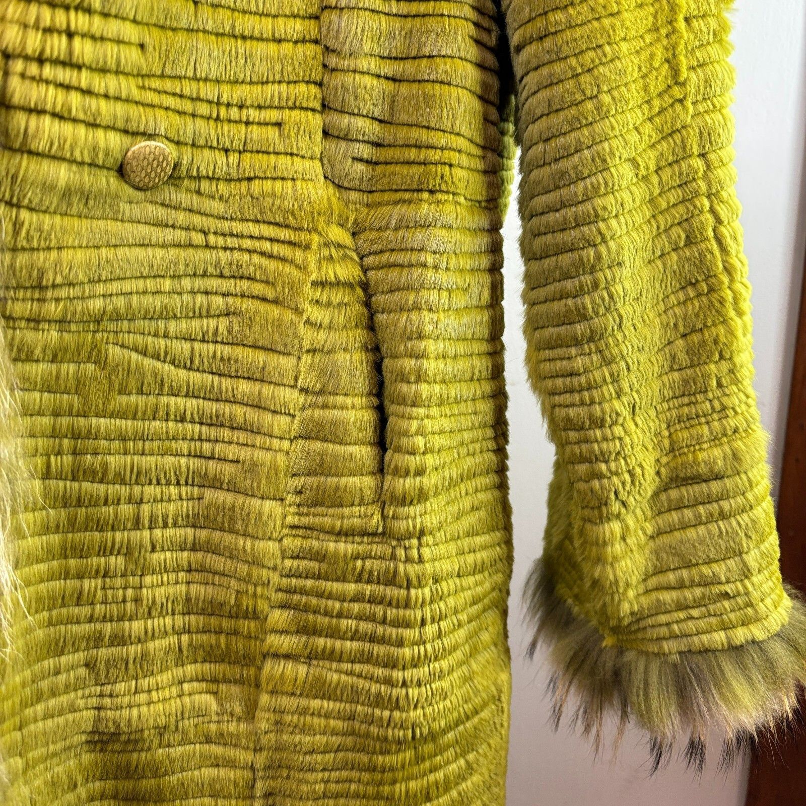Other Rizal Reversible Fur Coat Olive Green 100% Rabbit Fox Fur & Size M / US 6-8 / IT 42-44 - 16 Thumbnail