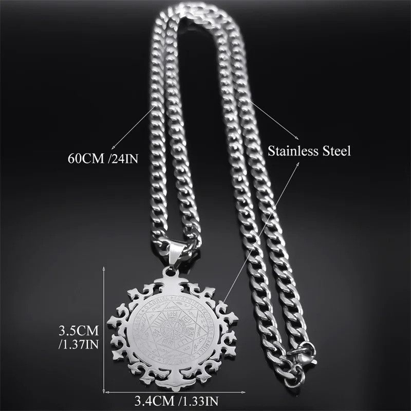 Jewelry Seal of Salomon Talisman Pendant Necklace Emblem Talisman Size ONE SIZE - 6 Thumbnail