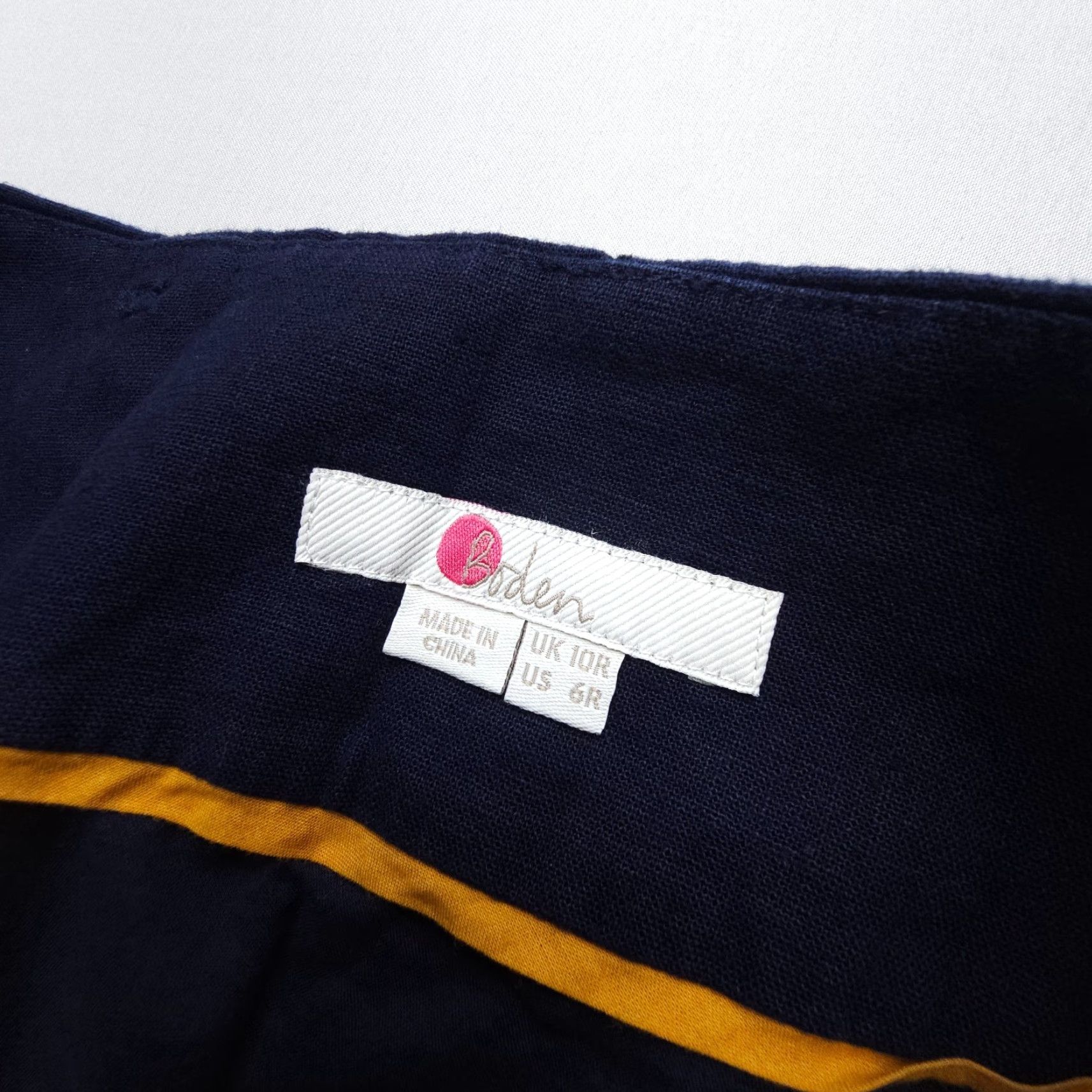 Boden Boden Blue Linen Cotton Button Front Skirt Womens 6 Short Casual Preppy Size 28" / US 6 / IT 42 - 7 Thumbnail