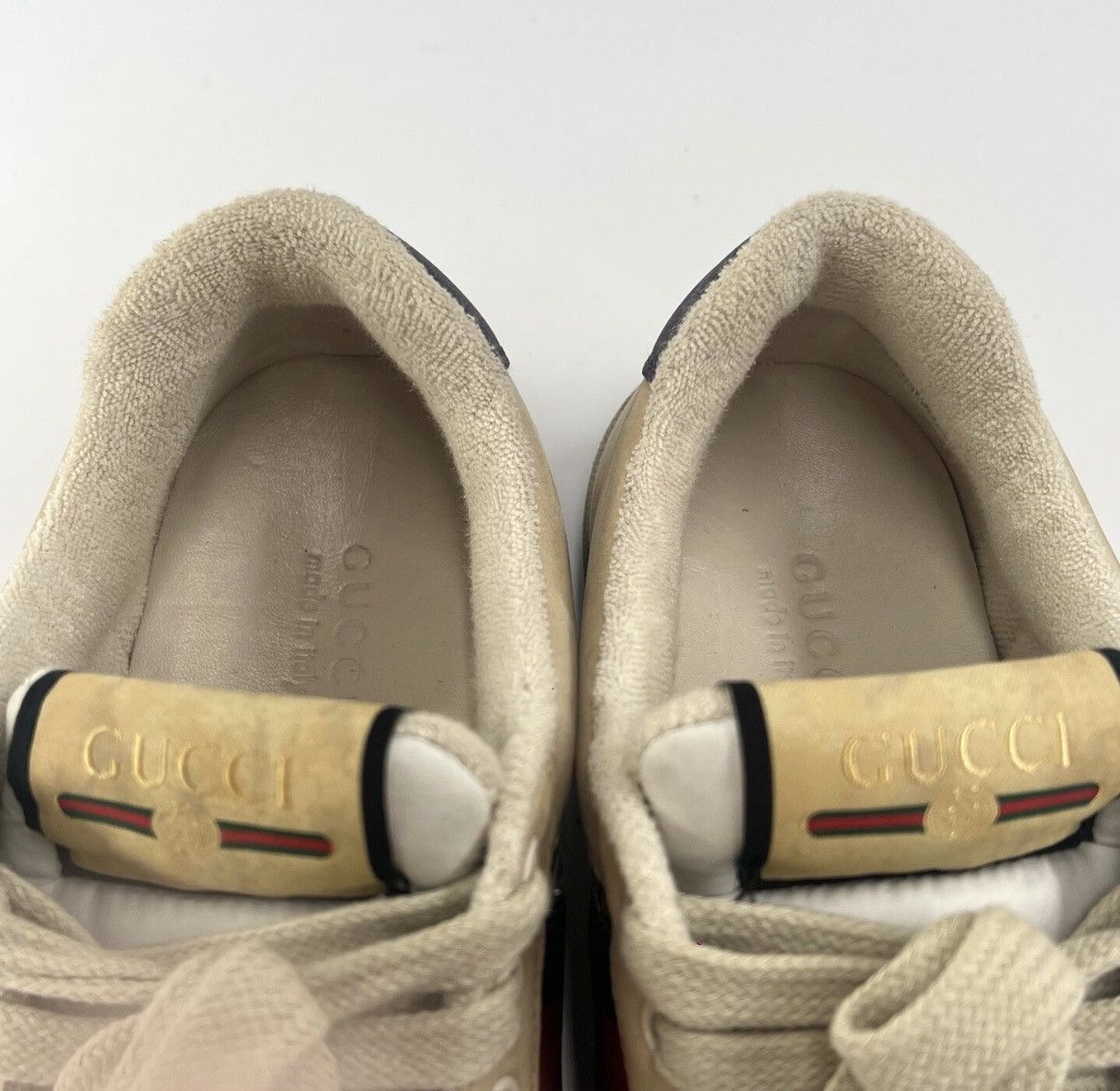 Gucci Gucci GG Enamel Ebony Purple Heel Dirty Sneakers K12 Size US 5.5 / IT 35.5 - 3 Thumbnail