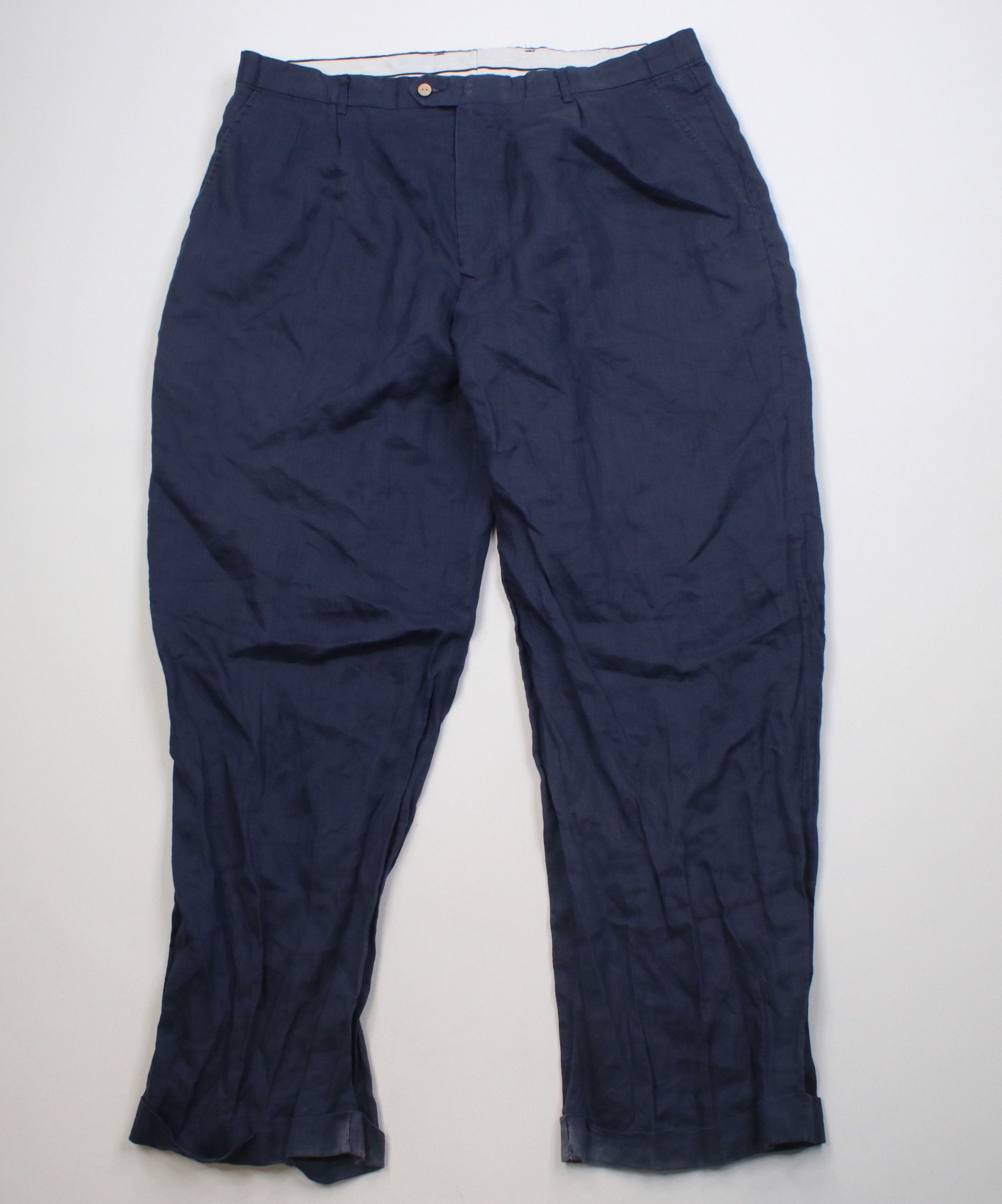 Vintage Vintage 90s Streetwear Lightweight Knit Wide Leg Chino Pants Size US 42 / EU 58 - 1 Thumbnail