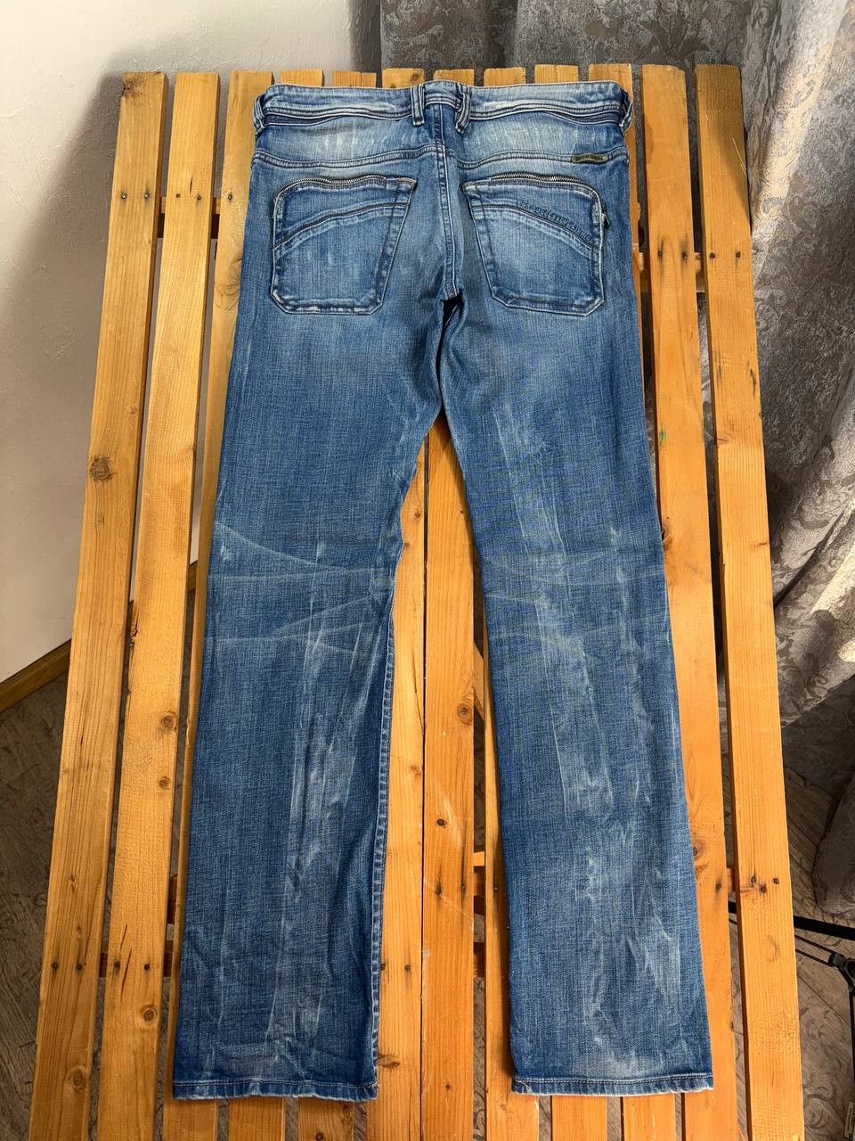 Diesel Diesel Poiak Selvedge Washed Lampo Zip Pockets Denim Jeans Size US 31 - 2 Thumbnail