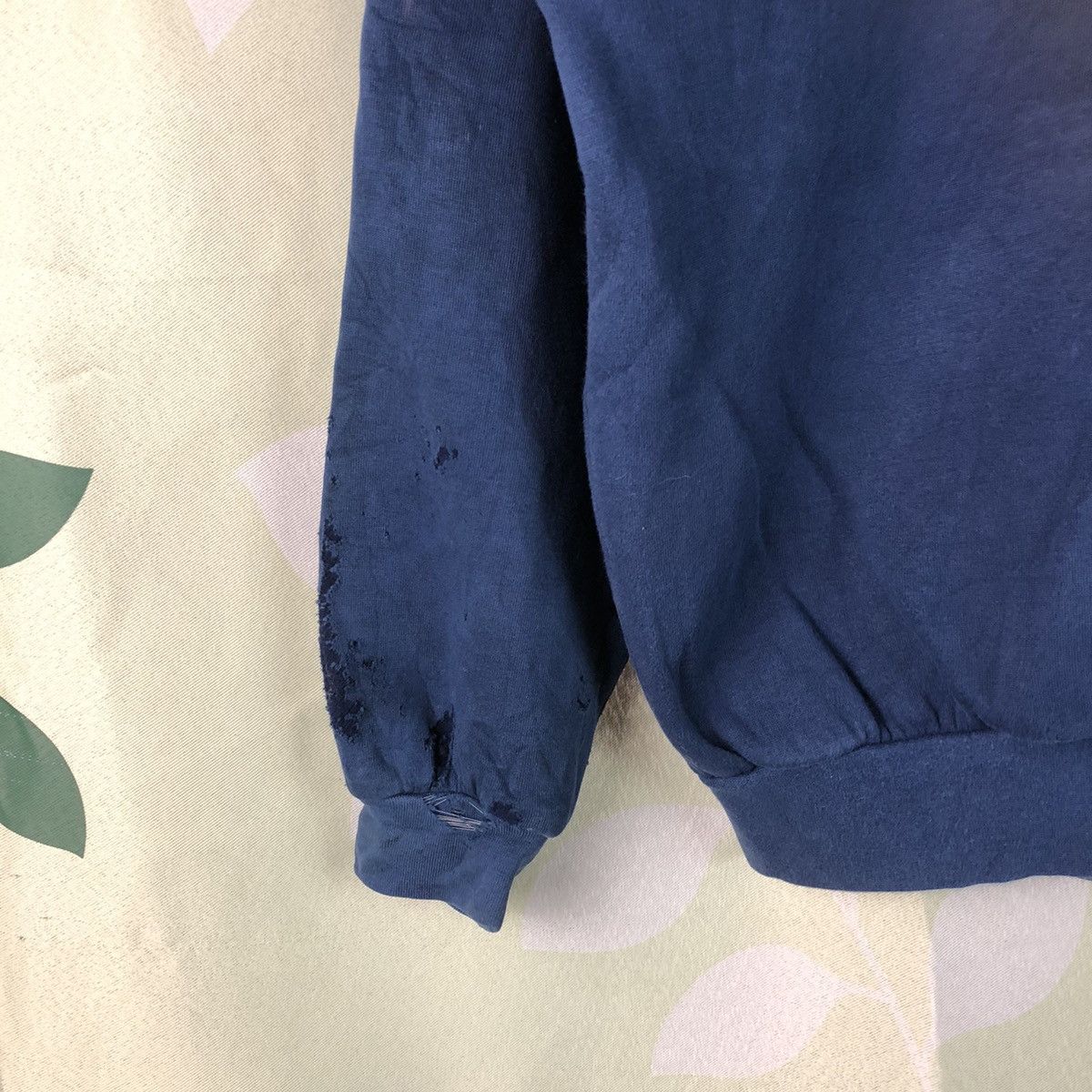 Japanese Brand × Vintage Elle Paris vintage distressed ripped Dark Blue Hoodie #7453 Size US M / EU 48-50 / 2 - 4 Thumbnail