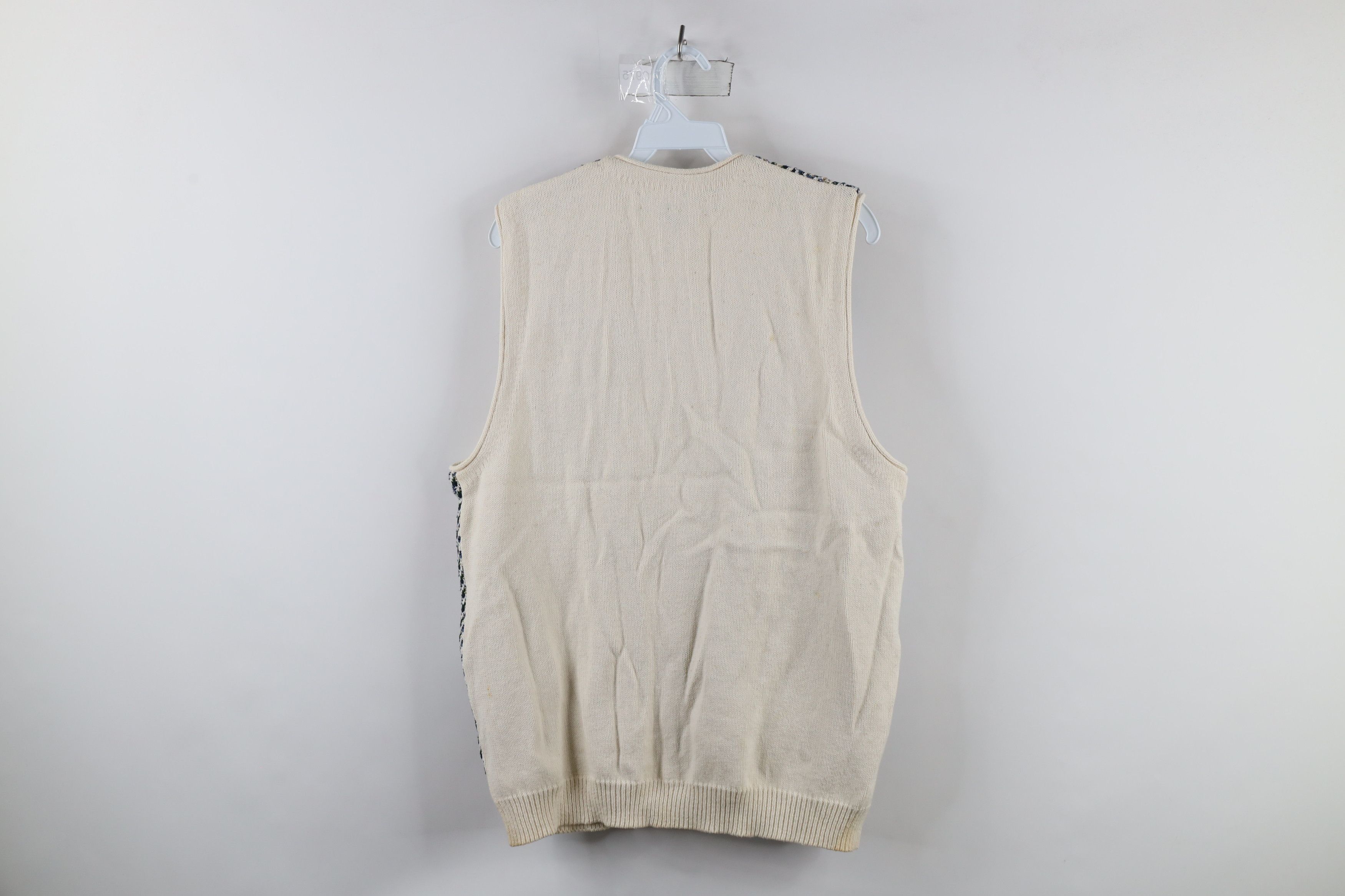 Vintage Vintage 90s Streetwear Herringbone Knit Sweater Vest USA Size US M / EU 48-50 / 2 - 7 Thumbnail