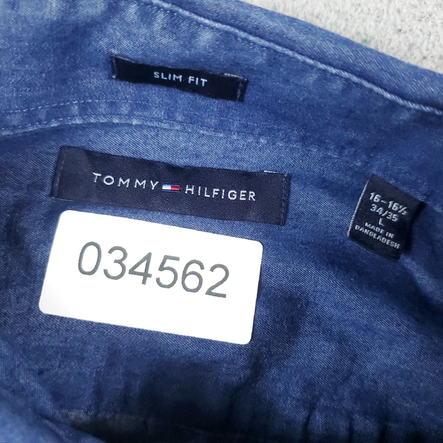 Tommy Hilfiger Tommy Hilfiger Shirt Mens Large Blue Button-Up Long Sleeve Casual Button-Front Classic Cotton Size US L / EU 52-54 / 3 - 6 Thumbnail