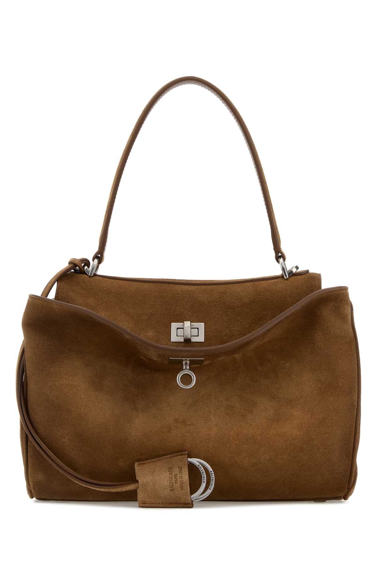 Balenciaga Camel Suede Small Rodeo Handbag Size ONE SIZE - 1 Thumbnail