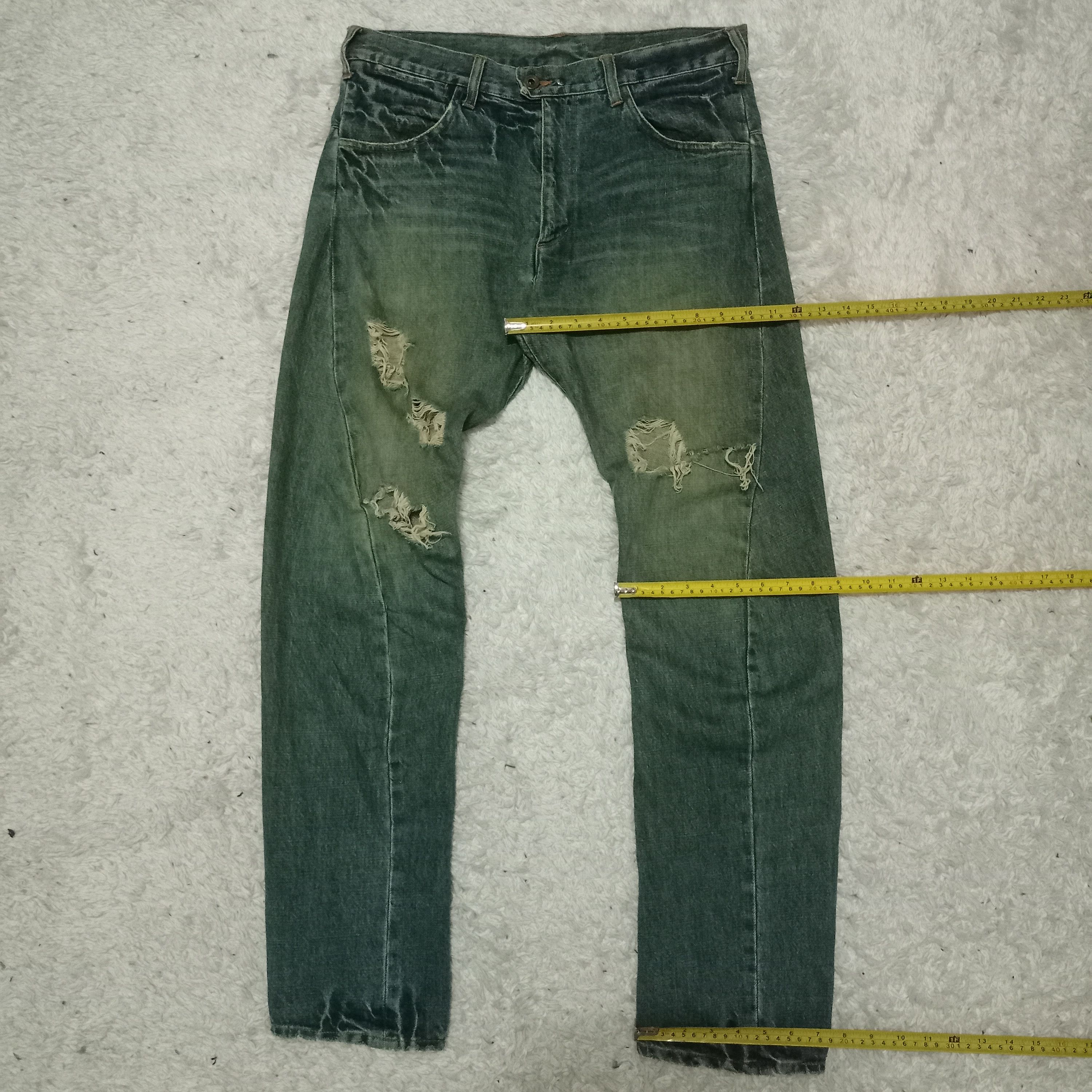 Japanese Brand Vintage Vertigo Design Sick Mud Wash Distressed Curve Jeans Size US 34 / EU 50 - 8 Thumbnail