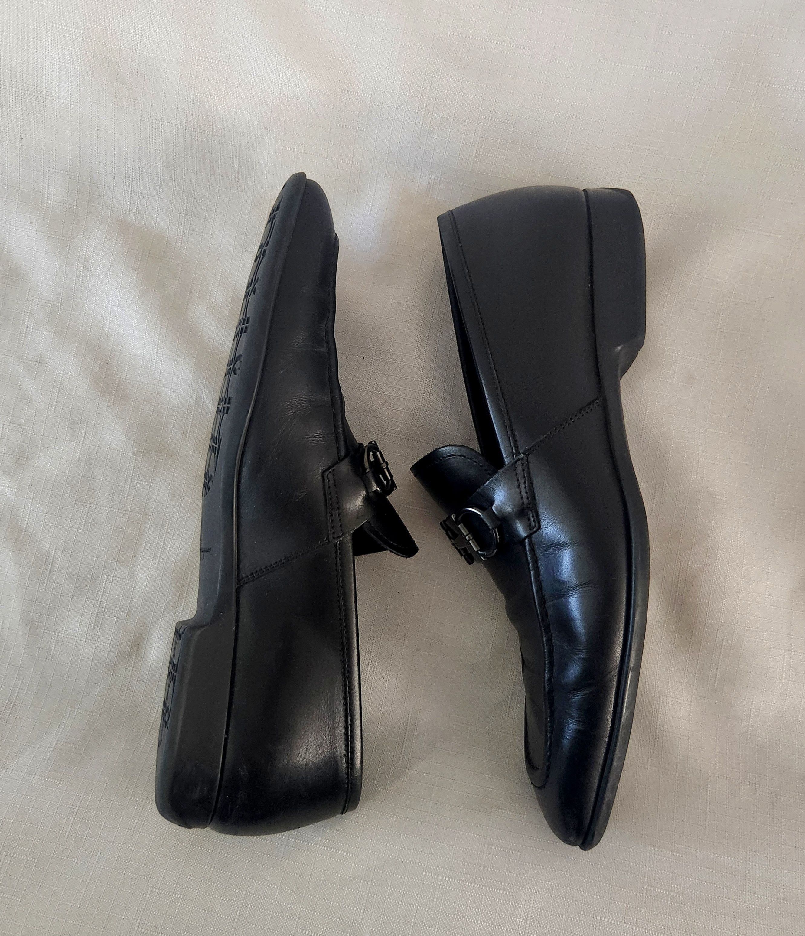 Designer × Salvatore Ferragamo Salvatore Ferragamo Men's Size 8 D Black Leather Loafers Size US 8 / EU 41 - 8 Thumbnail