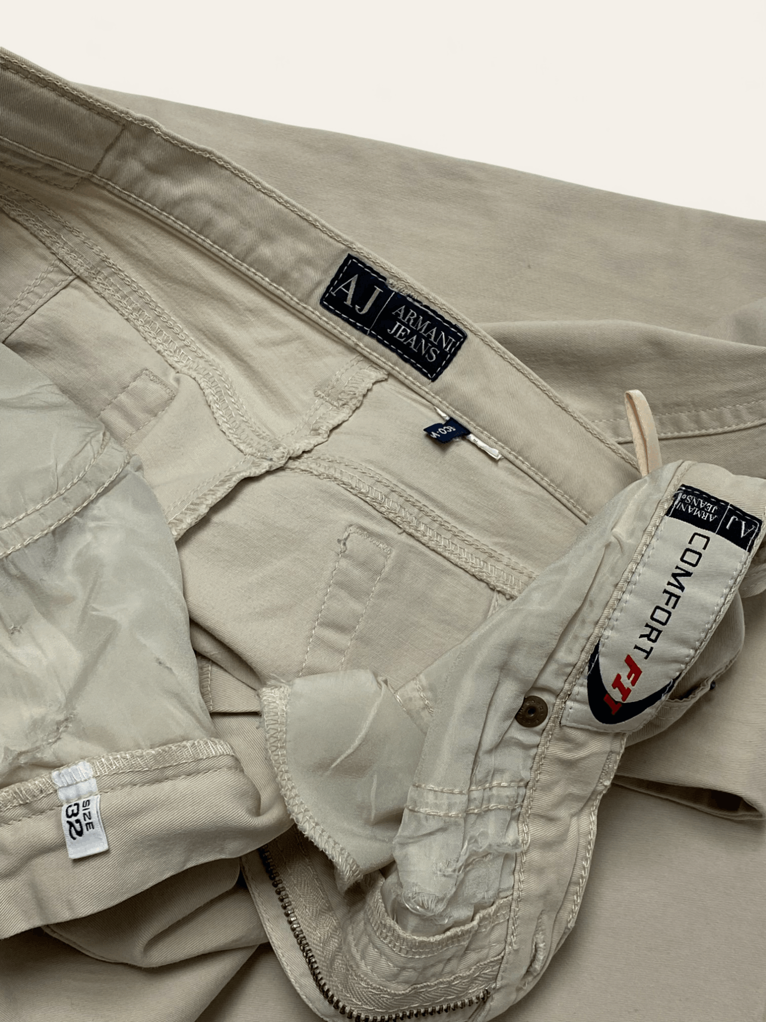 Armani Vintage ARMANI Beige Pants Luxury Size US 31 - 7 Thumbnail