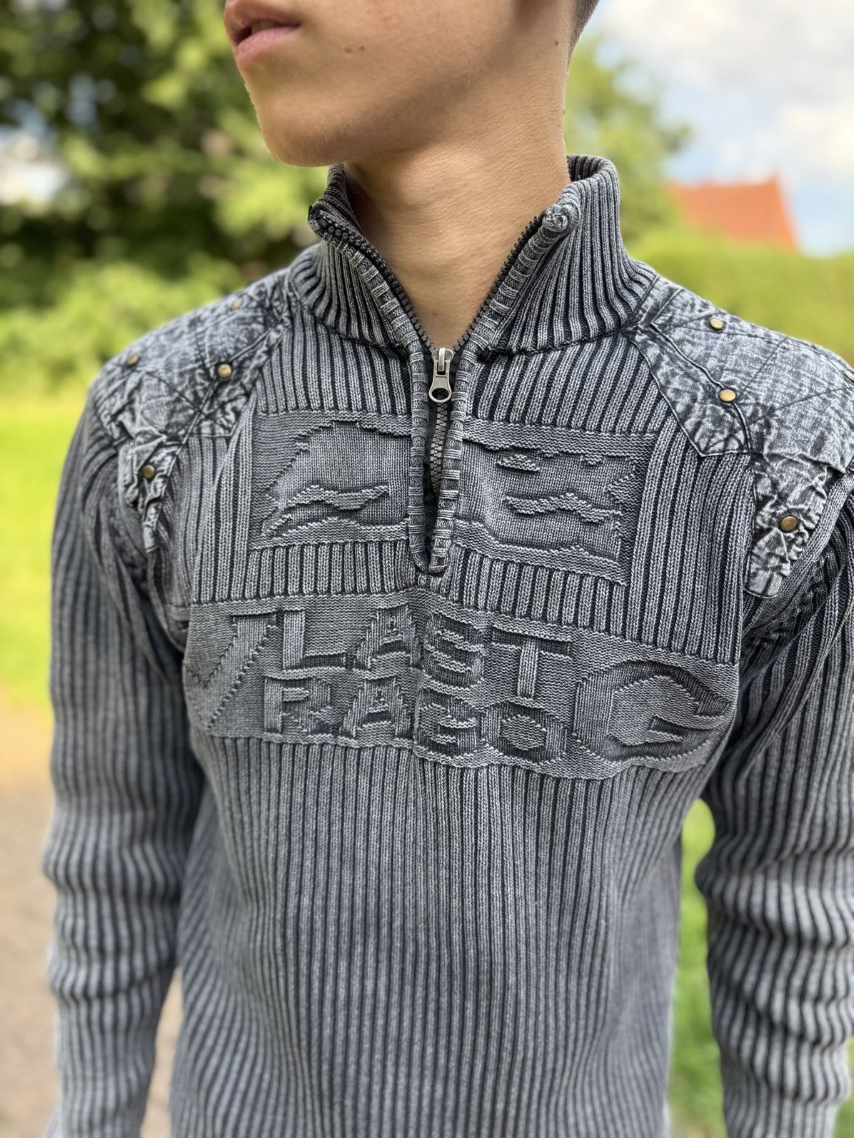 Other Lyjeassion Gothic Knit Halfzip Sweater Y2K Size US M / EU 48-50 / 2 - 3 Thumbnail