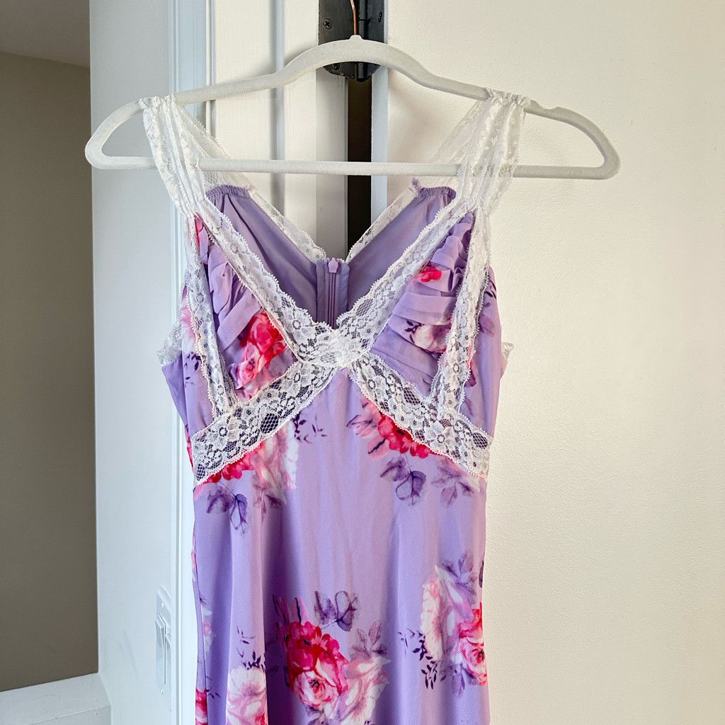 J Brand Romantic Floral Lace Midi Slip Dress – Vintage-Inspired Size S / US 4 / IT 40 - 7 Thumbnail