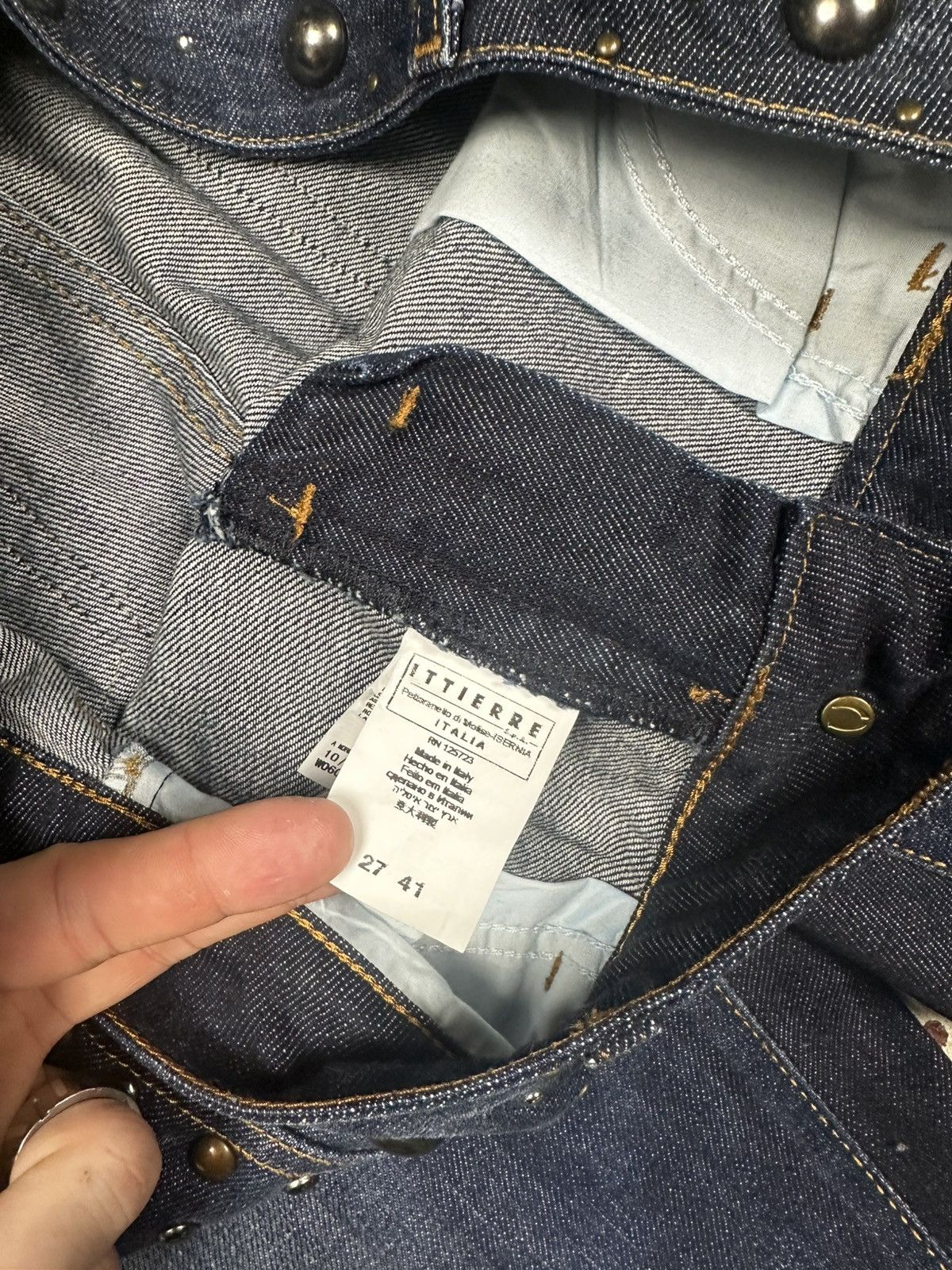 Just Cavalli AW2010 Just Cavalli Studed Jeans Washed Flare Bootcut Denim Size 27" / US 4 / IT 40 - 5 Thumbnail